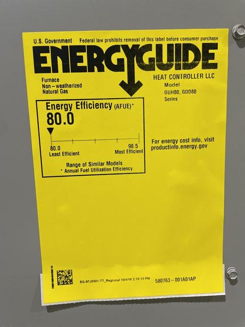 66,000 BTU 1-Stg Up/Horz Gas Furnace 80%, 2 Ton 1-Stg SS AC 14.3 SEER2, 2 Ton Up/Down Cased V Coil - Image 5