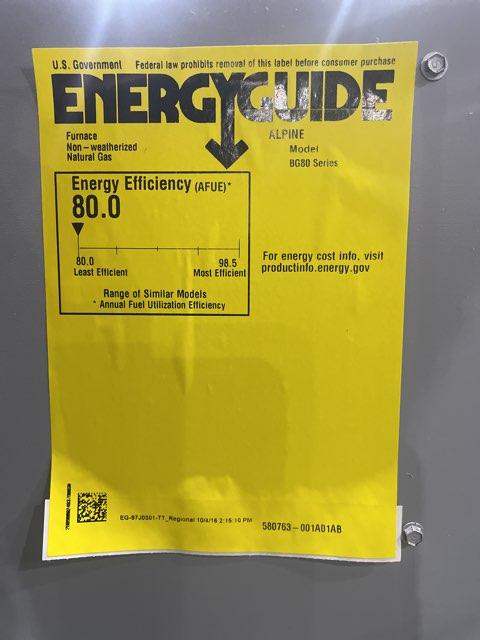 66,000 BTU 2-Stg Up/Horz Gas Furnace 80%, 2 Ton 1-Stg SS AC 14.3 SEER2, 2 Ton Up/Down Cased V Coil - Image 5