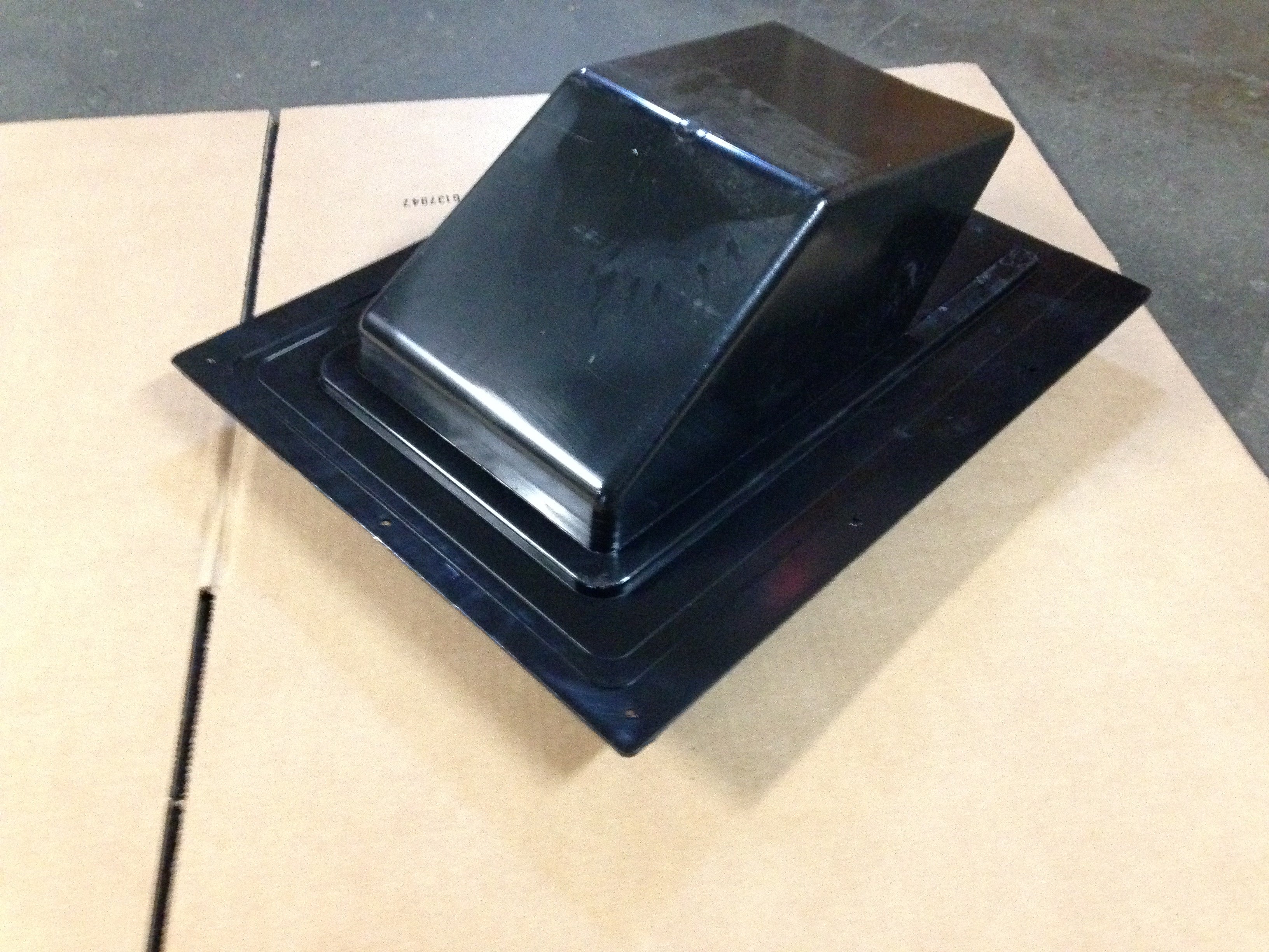 7" Black Plastic Roof Cap - Image 6