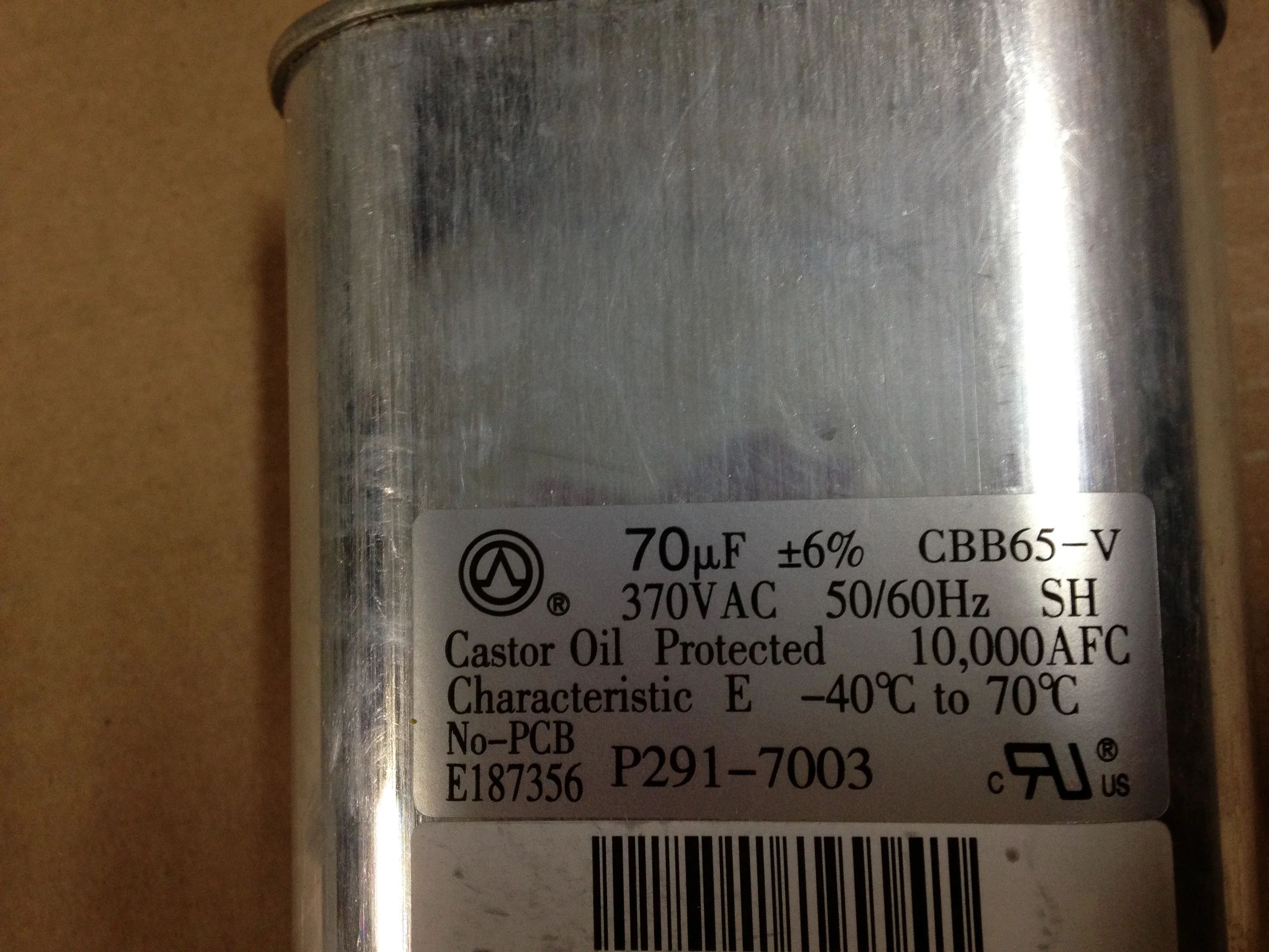70 MFD x 370 VAC Oval Run Capacitor - Image 4