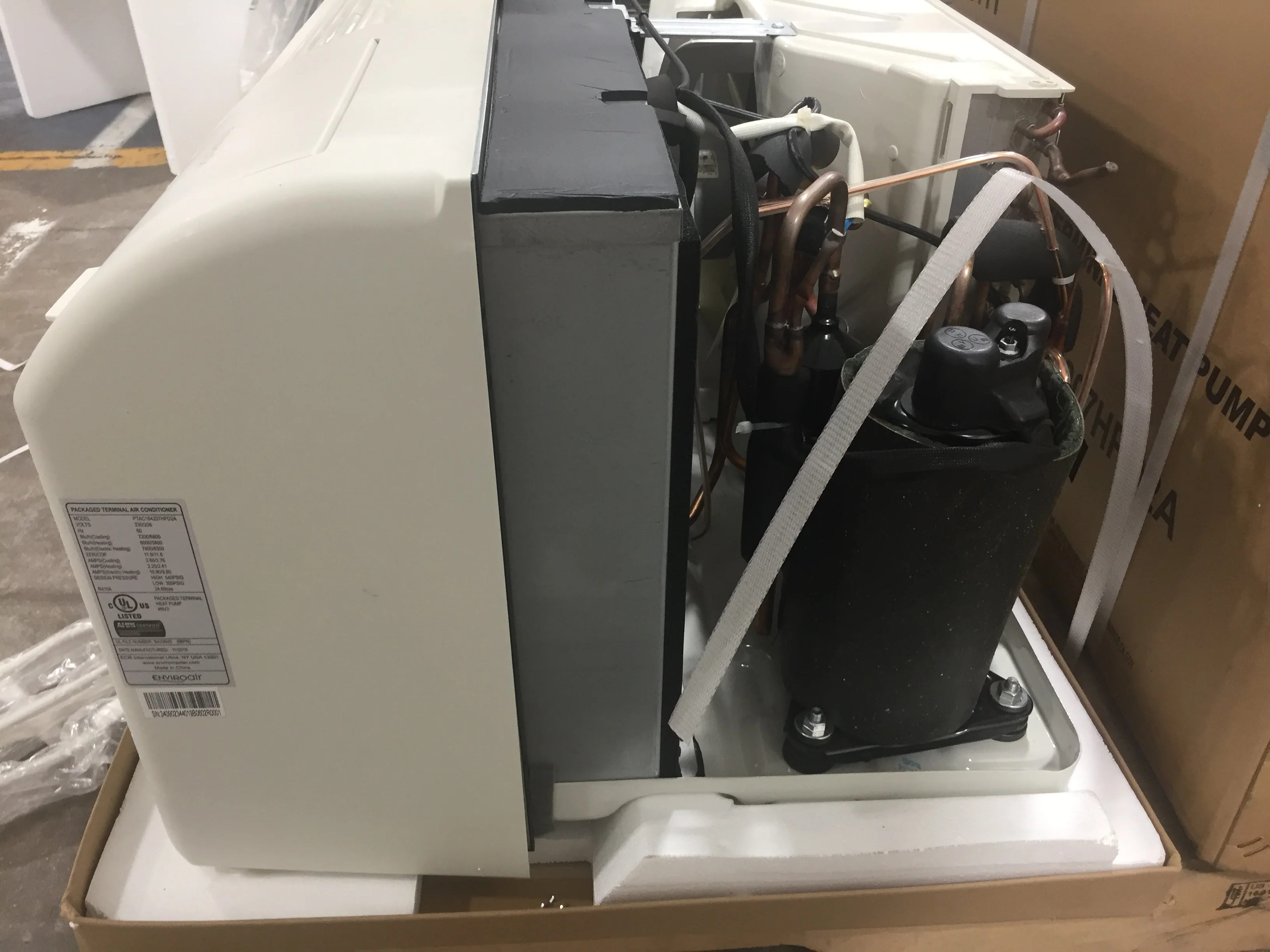 7,000 BTU Packaged Terminal Heat Pump w/2kW Elec Heat, 208-230/60/1, 10.5EER - Image 3