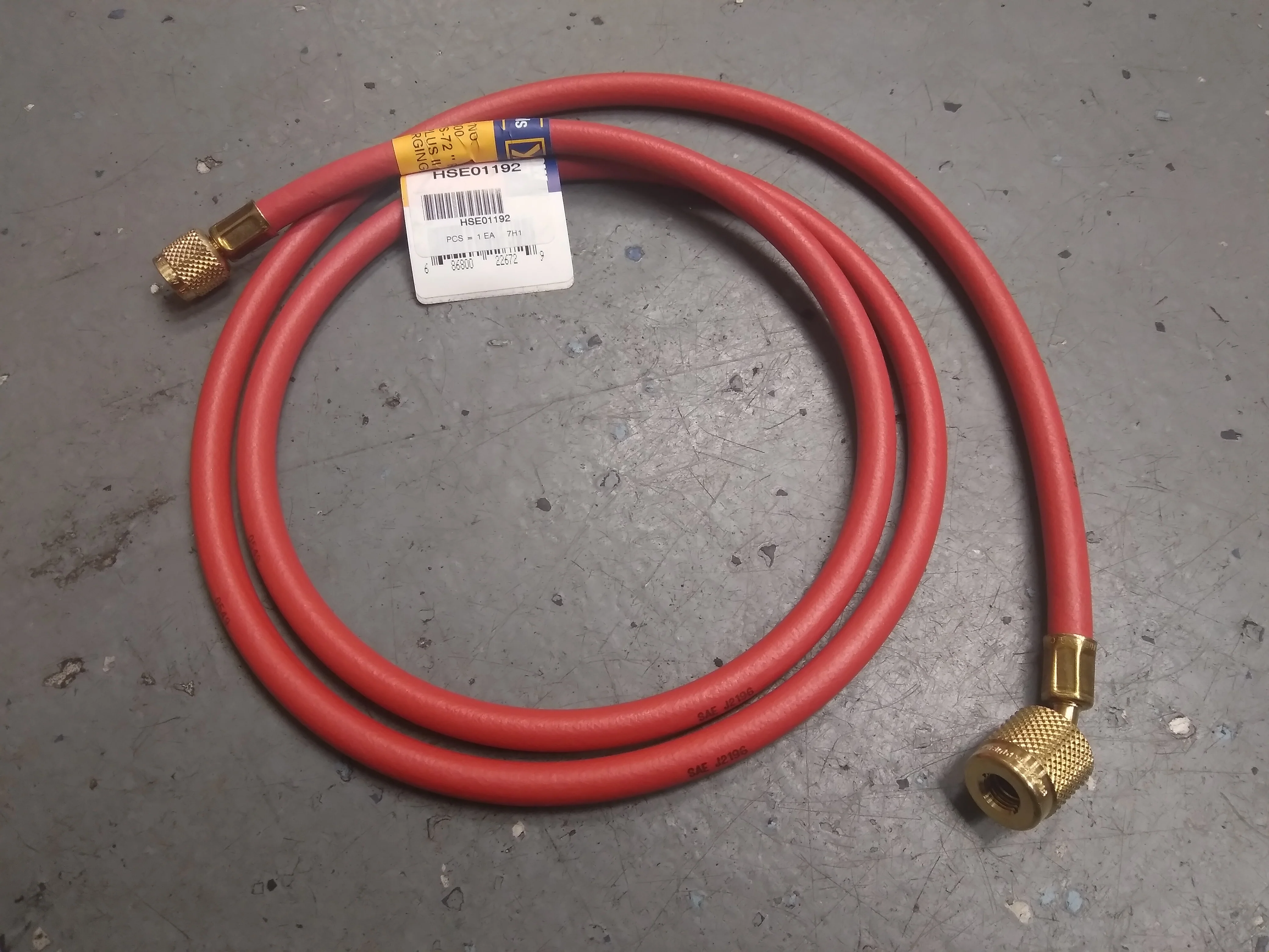 72" Red Plus II, 1/4" Charge Hose - Image 2