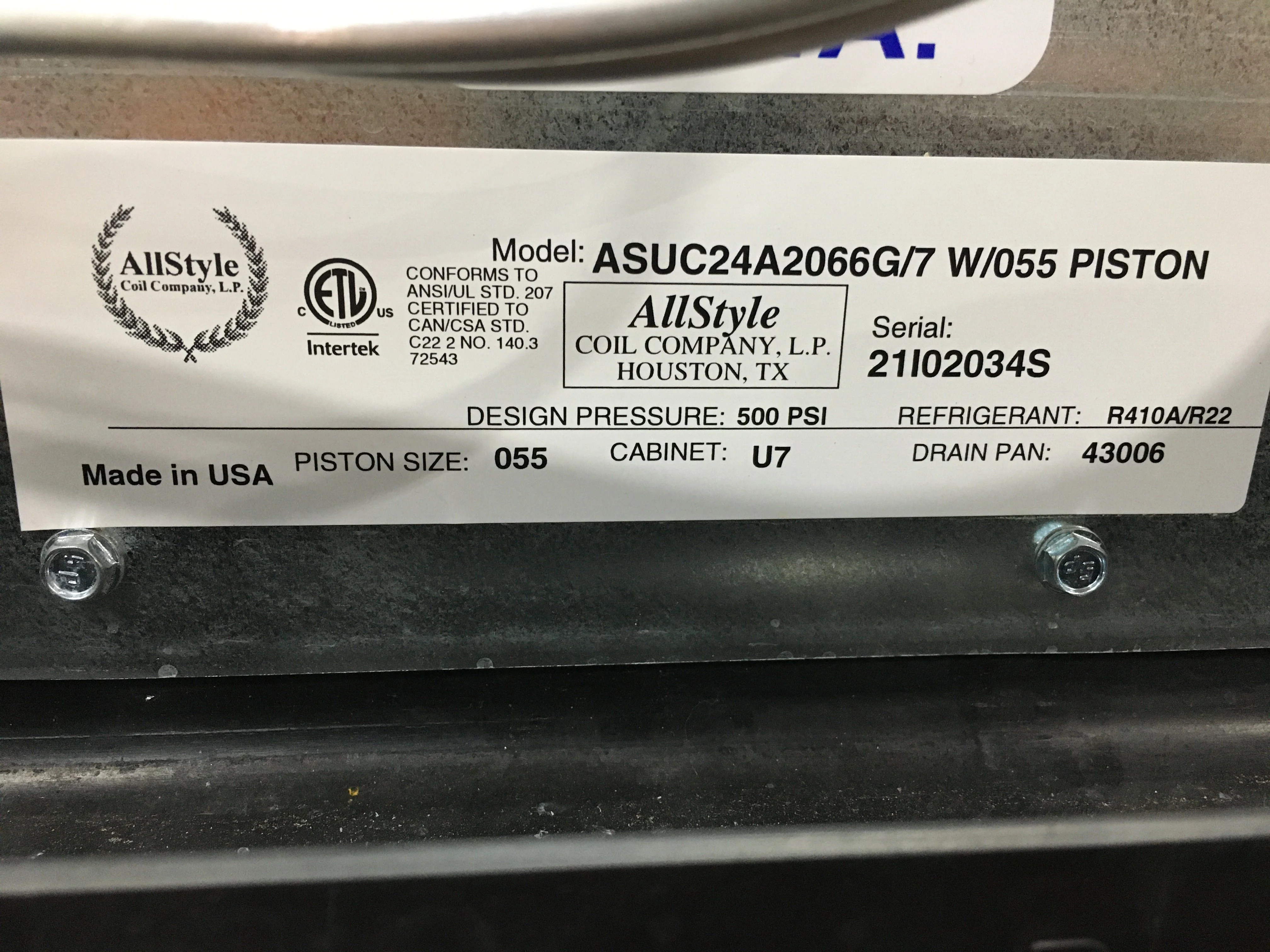 75,000 BTU Up/Horz Gas Furnace 80%, 2 Ton SS Comm AC 17 SEER2, 1.5-2 Ton Up Coil and 7 Pin Connector - Image 7