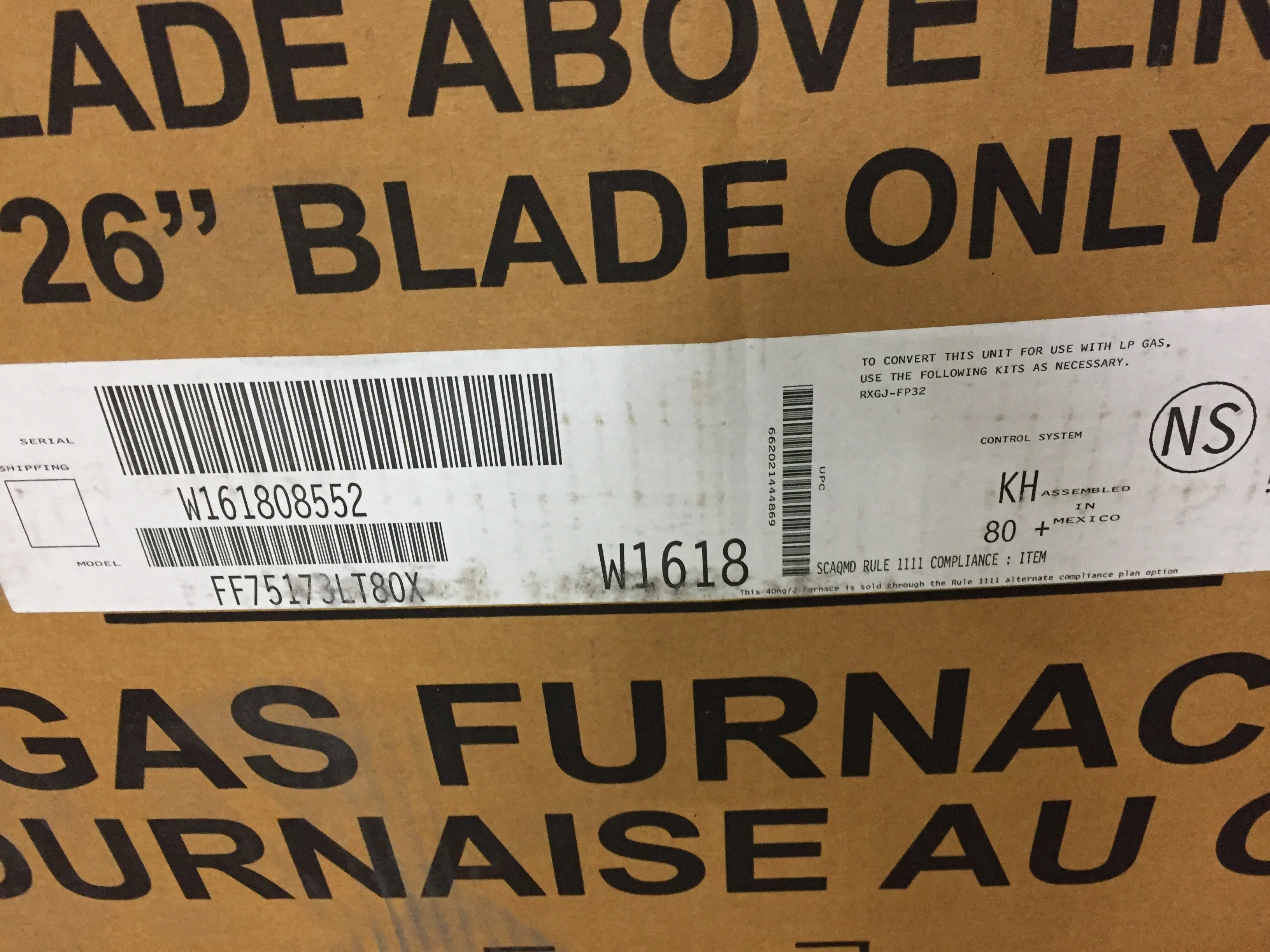 75000 BTU 2 Stage Comm Up/Horiz ECM Var Spd Gas Furnace 80% 115/60/1 CFM: 1200 - Image 5