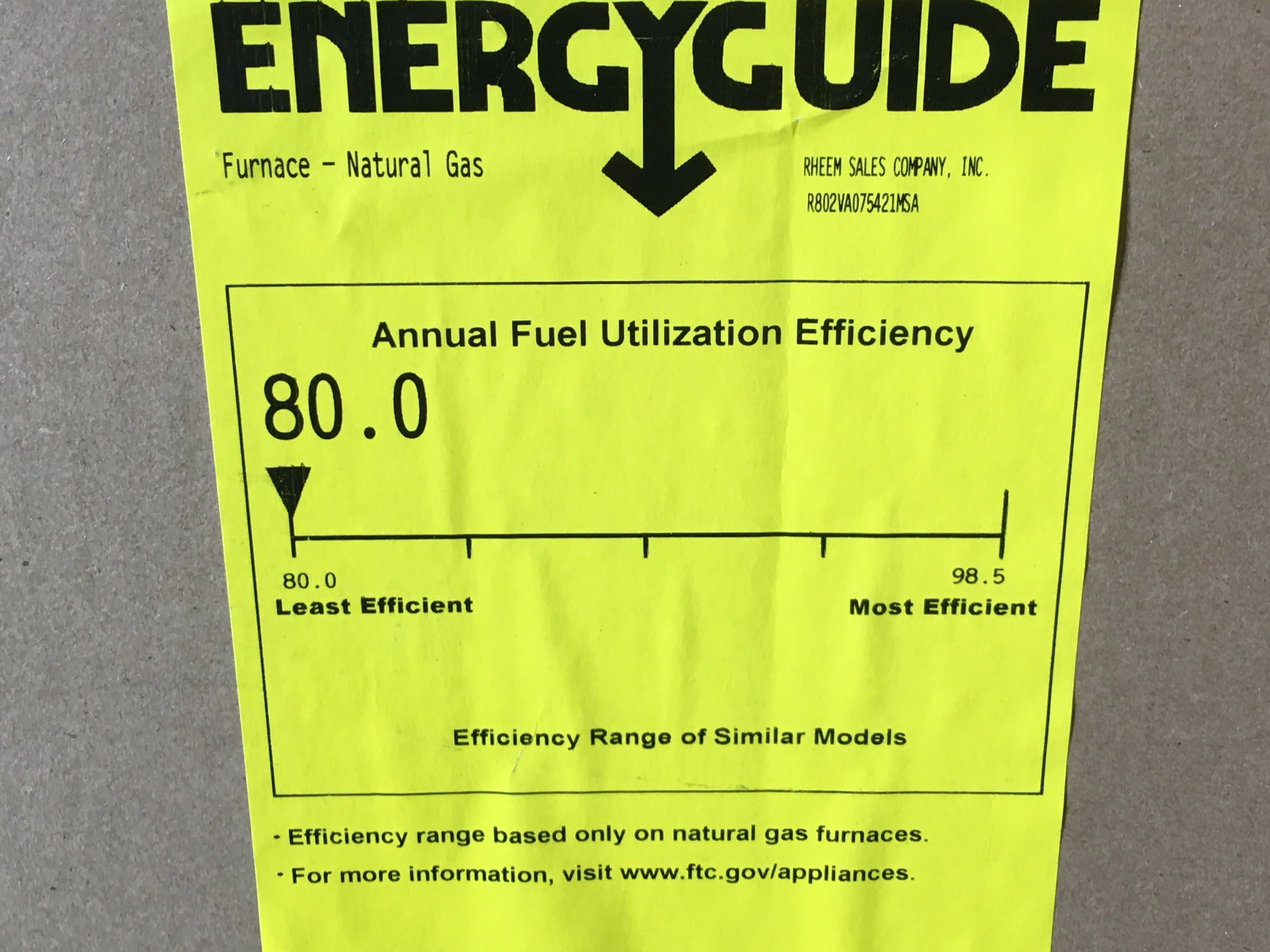 75,000 BTU TWO-STAGE UPFLOW/HORIZONTAL ECM VARIABLE SPEED GAS FURNACE 80% AFUE 115/60/1 CFM: 1600 - Image 7