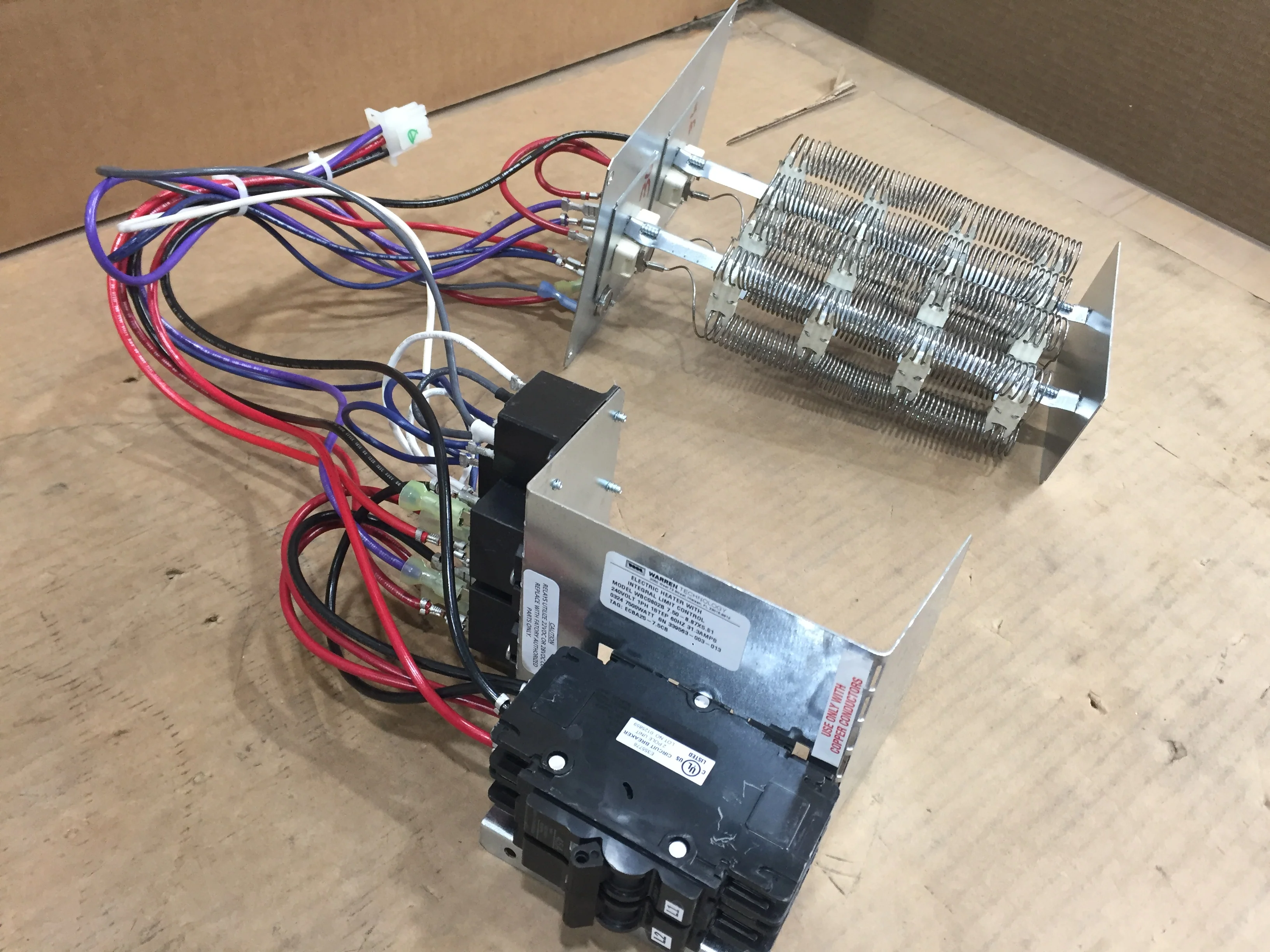 7.5 kW Electric Heat Kit: 240/60/1 - Image 4