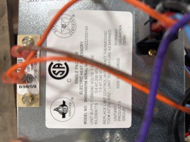 7.5 KW Electric Heat Kit with Breaker; 208-240/60/1 - Image 4