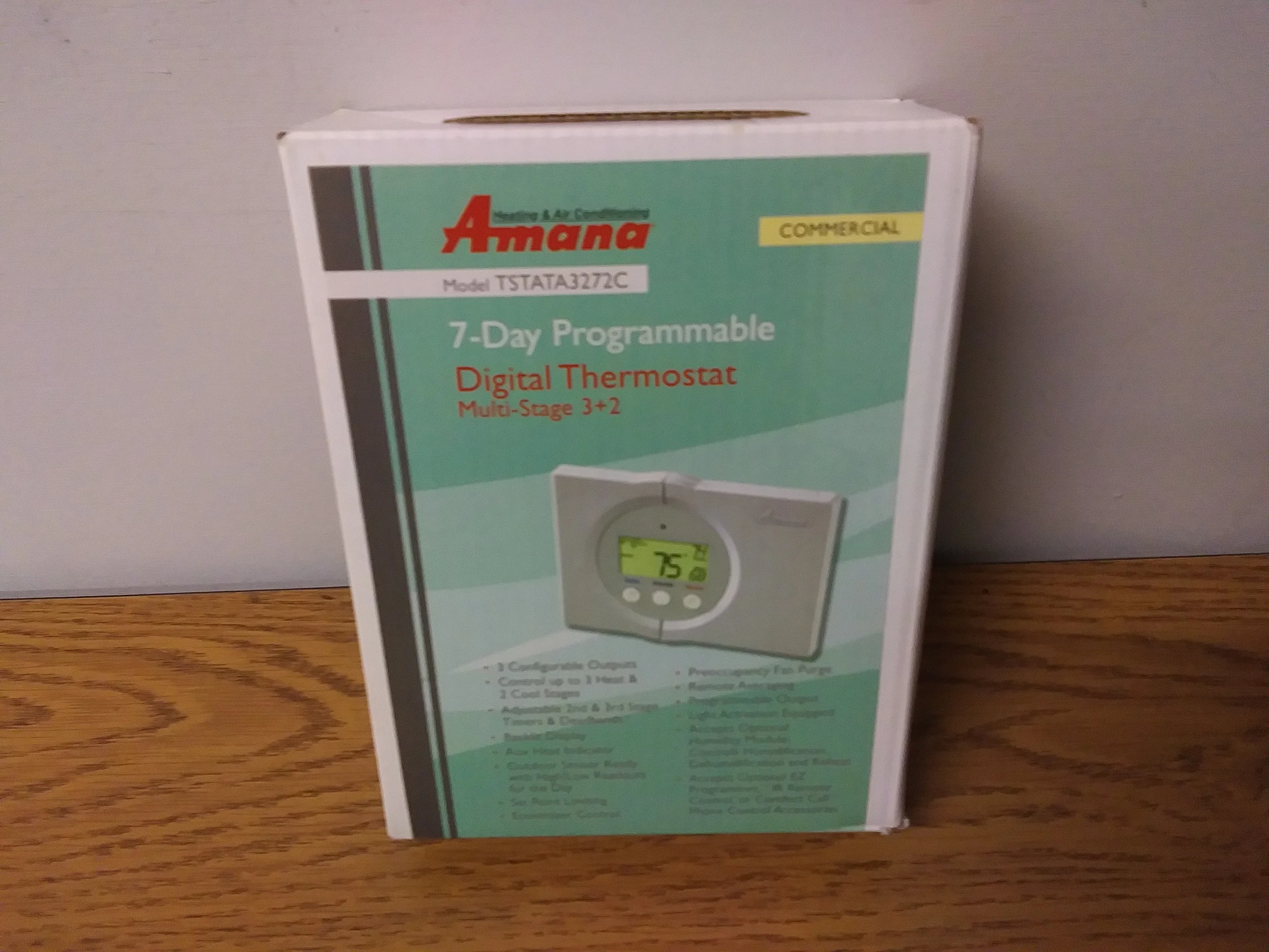 7-Day Programmable Digital Commercial Thermostat, 3 Heat 2 Cool, 24 VAC - Image 3