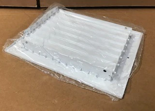 8" X 10" WHITE STEEL SINGLE DEFLECTION VERTICAL SUPPLY REGISTER/W MULTI-LOUVER DAMPER - Image 2