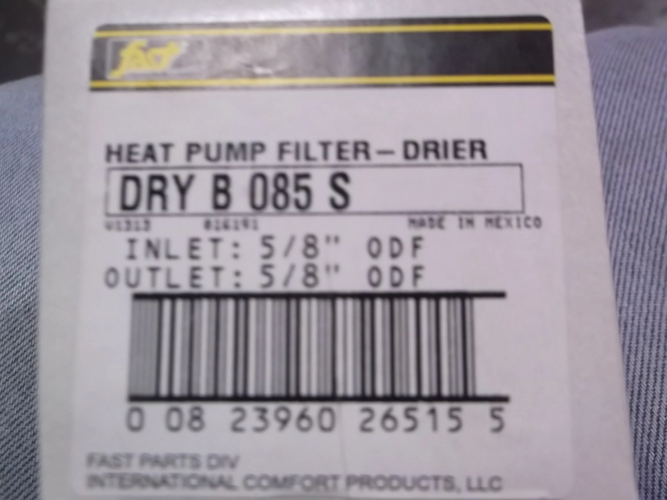 8 CUBIC INCH 5/8" SWEAT BI FLOW HEAT PUMP FILTER DRIER - Image 2
