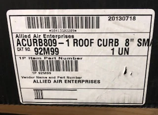 8 Small Base Roof Curb For "Sh" Series Packaged Heat Pump" - Image 3