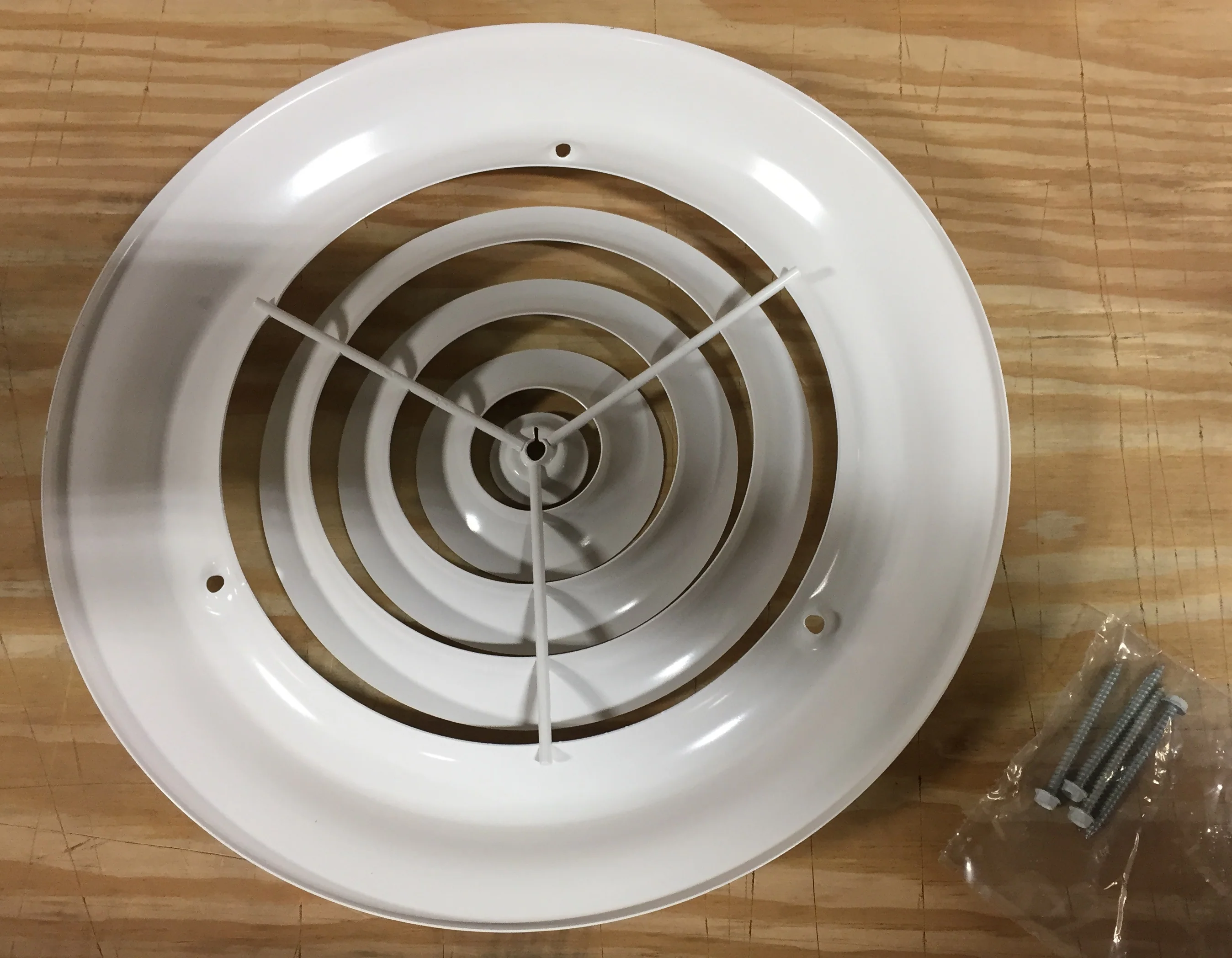 8" STEEL/WHITE ROUND CEILING DIFFUSER - Image 7