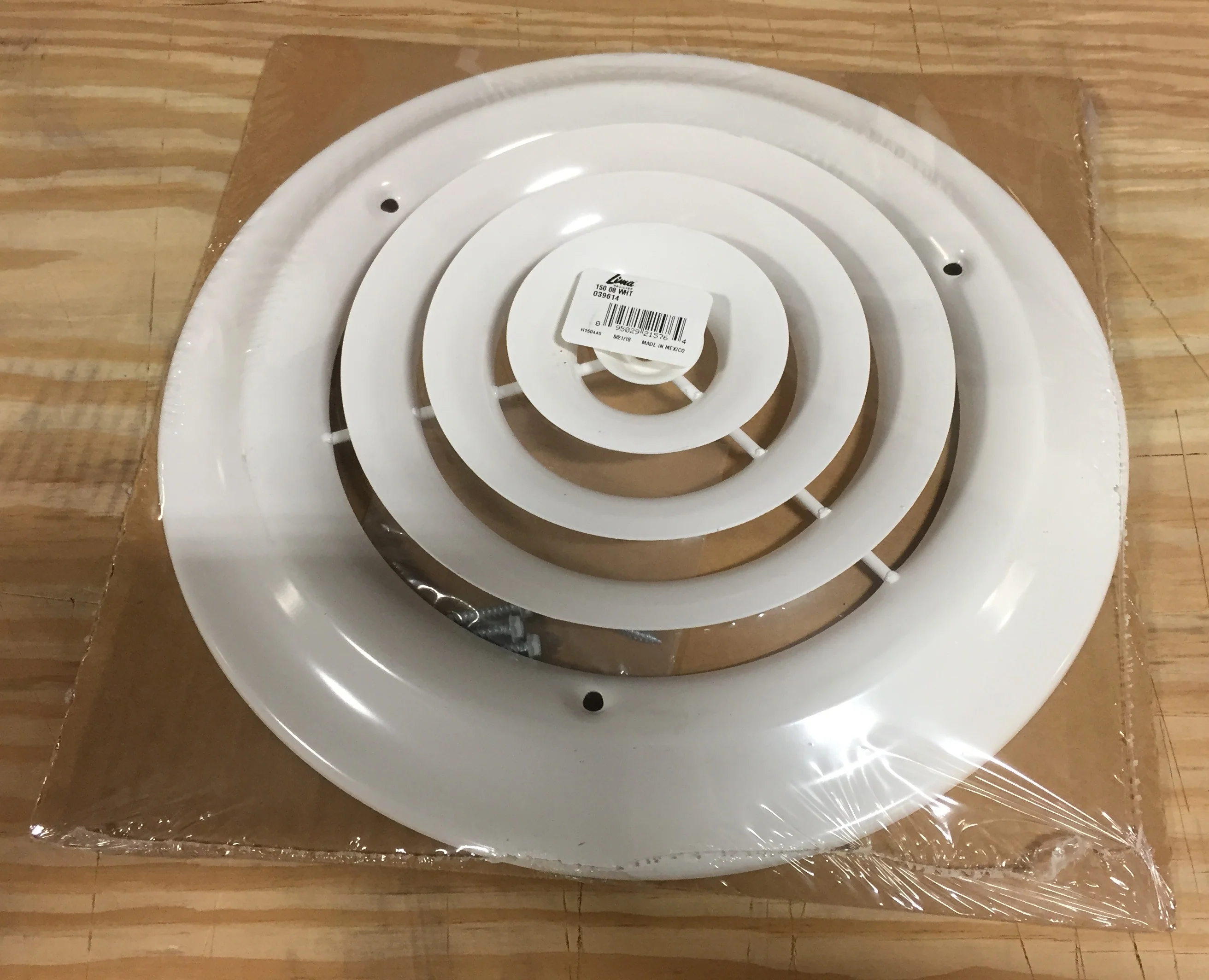 8" STEEL/WHITE ROUND CEILING DIFFUSER - Image 9