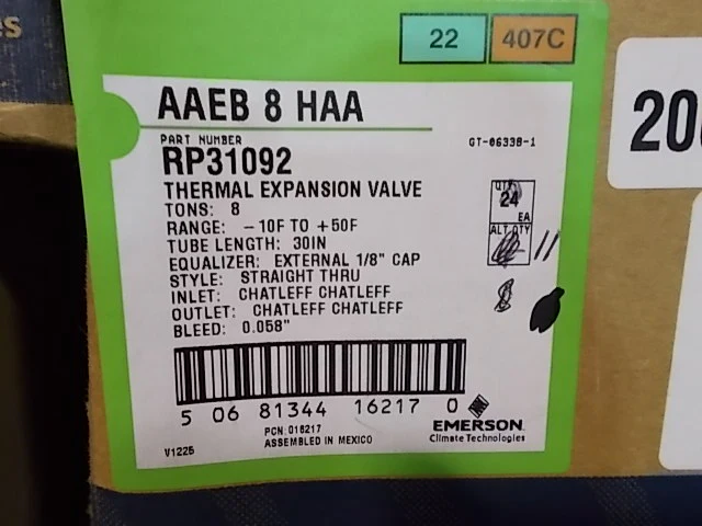 8 Ton Thermal Expansion Valve R-22/R-407C - Image 2