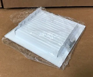 8" X 8" WHITE STEEL 4-WAY STAMPED LANCED BLADE REGISTER/W MULTI-LOUVER DAMPER - Image 5