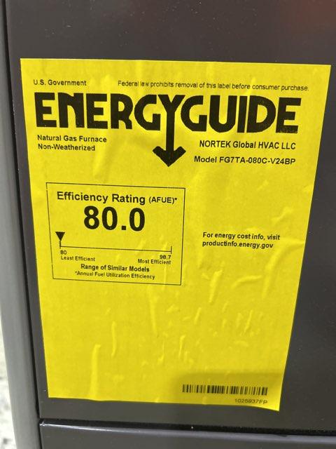 80,000 BTU 2-Stg Up/Horz ECM Var Spd Gas Furnace 80% and 2.5 Ton SS Air Conditioner R410A 14.3 SEER2 - Image 3