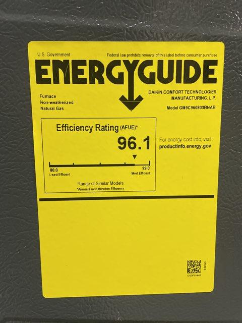 80,000 BTU 2-Stg Up/Horz Gas Furnace 96%, 1.5 Ton SS AC 14.3 SEER2 with 1.5 Ton Up/Down Cased A Coil - Image 5