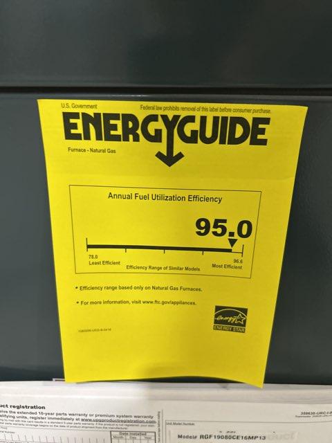 80,000 BTU ECM Motor Multi-Position Natural Gas Furnace, 95.5% 1600 CFM - Image 5