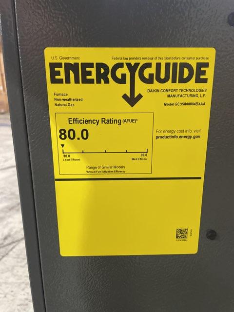 80,000 BTU Low NOx 1-Stg Downflow/Horizontal ECM Multi Speed Gas Furnace 80% 115/60/1 CFM: 1600 - Image 4