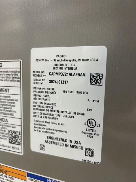 80,000 BTU Low NOx 1-Stg Up/Horz Multi Speed Gas Furnace 96% with 3 Ton Multiposition Cased A Coil - Image 5