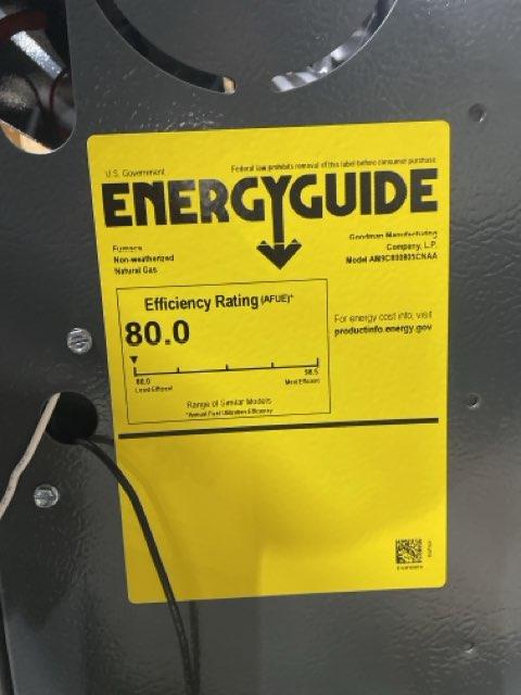 80,000 BTU Low Nox Up/Horz ECM Gas Furnace 80% with 5 Ton Inverter SS Comm Comp AC R410A 19.5 SEER2 - Image 5