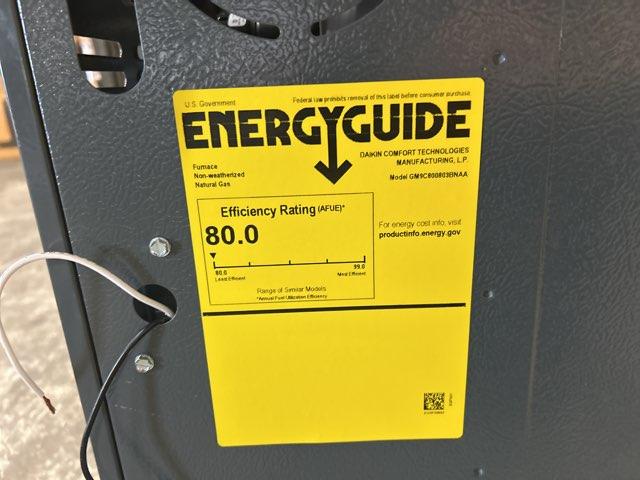 80,000 BTU Two-Stage Upflow/Horizontal ECM Multi Speed Gas Furnace 80% AFUE 115/60/1 CFM: 1200 - Image 4