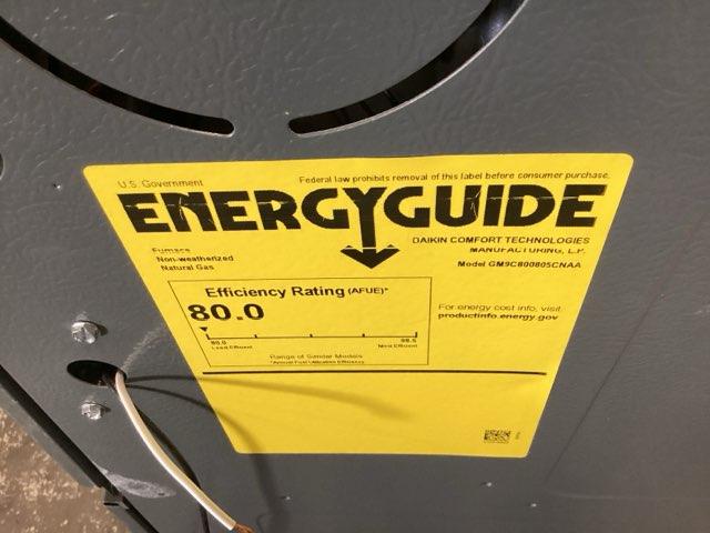 80,000 BTU Two-Stage Upflow/Horizontal ECM Multi Speed Gas Furnace 80% AFUE 115/60/1 CFM: 2000 - Image 4