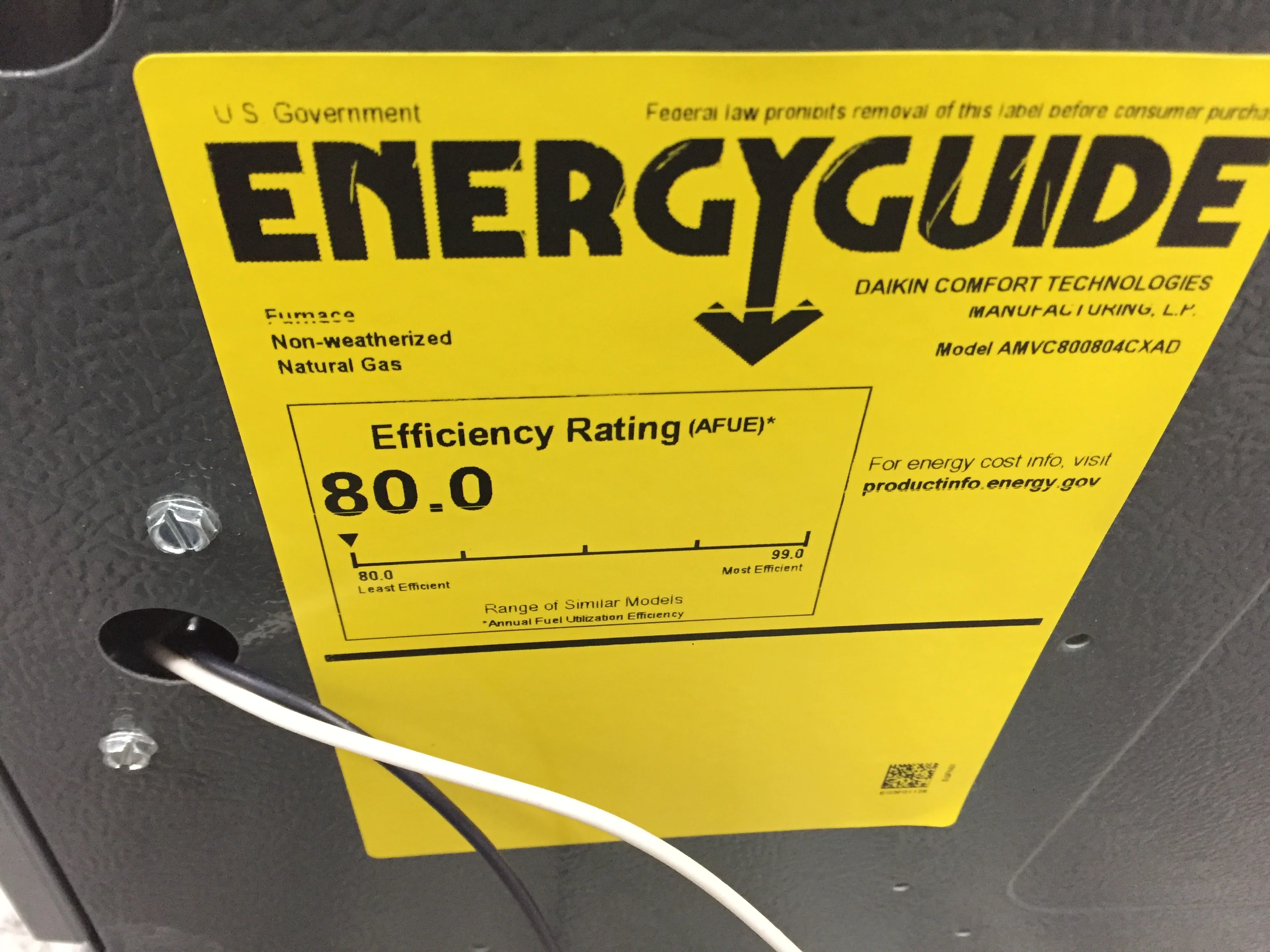 80,000 BTU Two-Stage Upflow/Horizontal ECM Communcating Compatible Variable Speed Gas Furnace 80% - Image 6