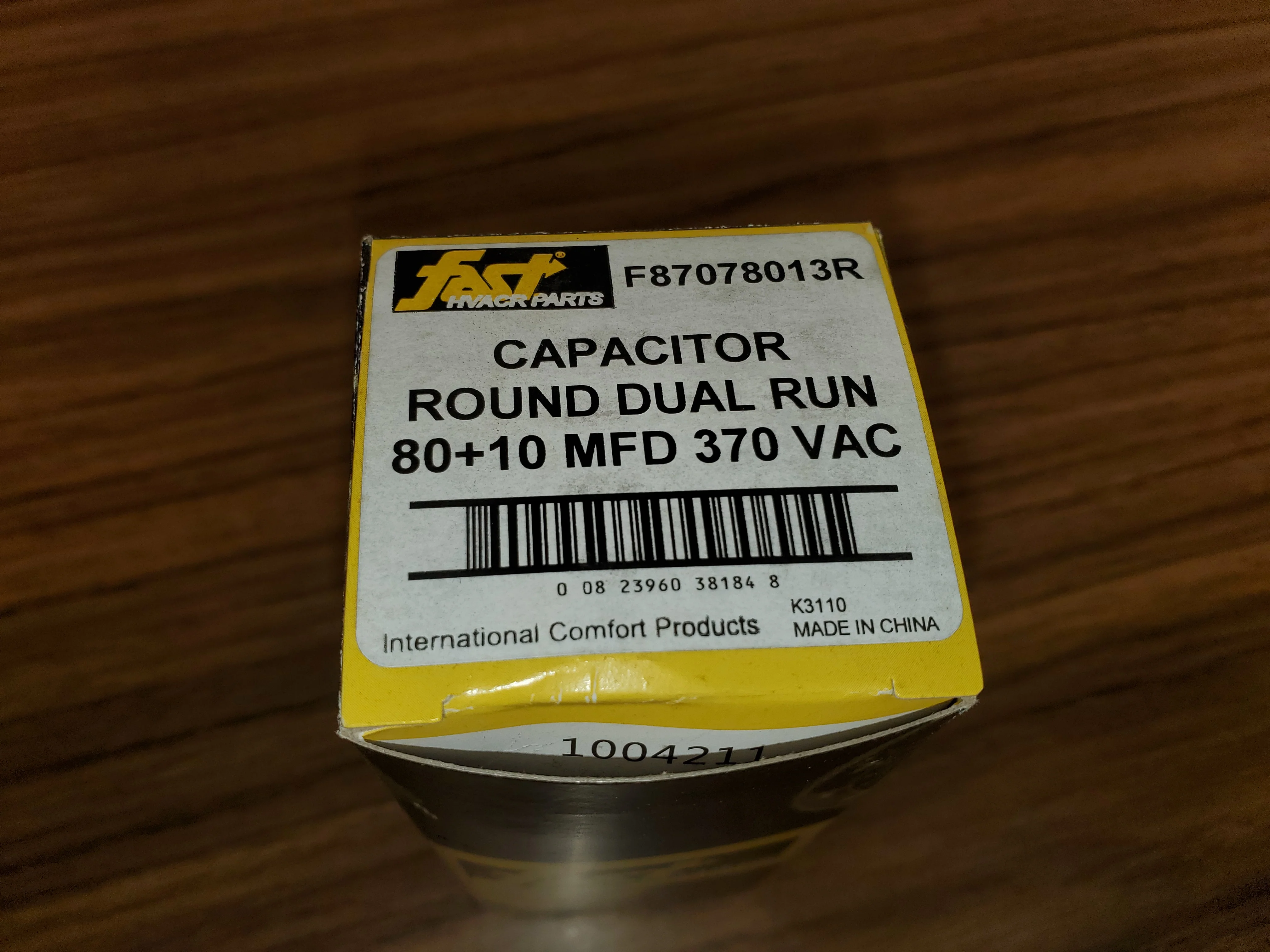 80+10 MFD X 370 VAC Round Dual Run Capacitor - Image 3