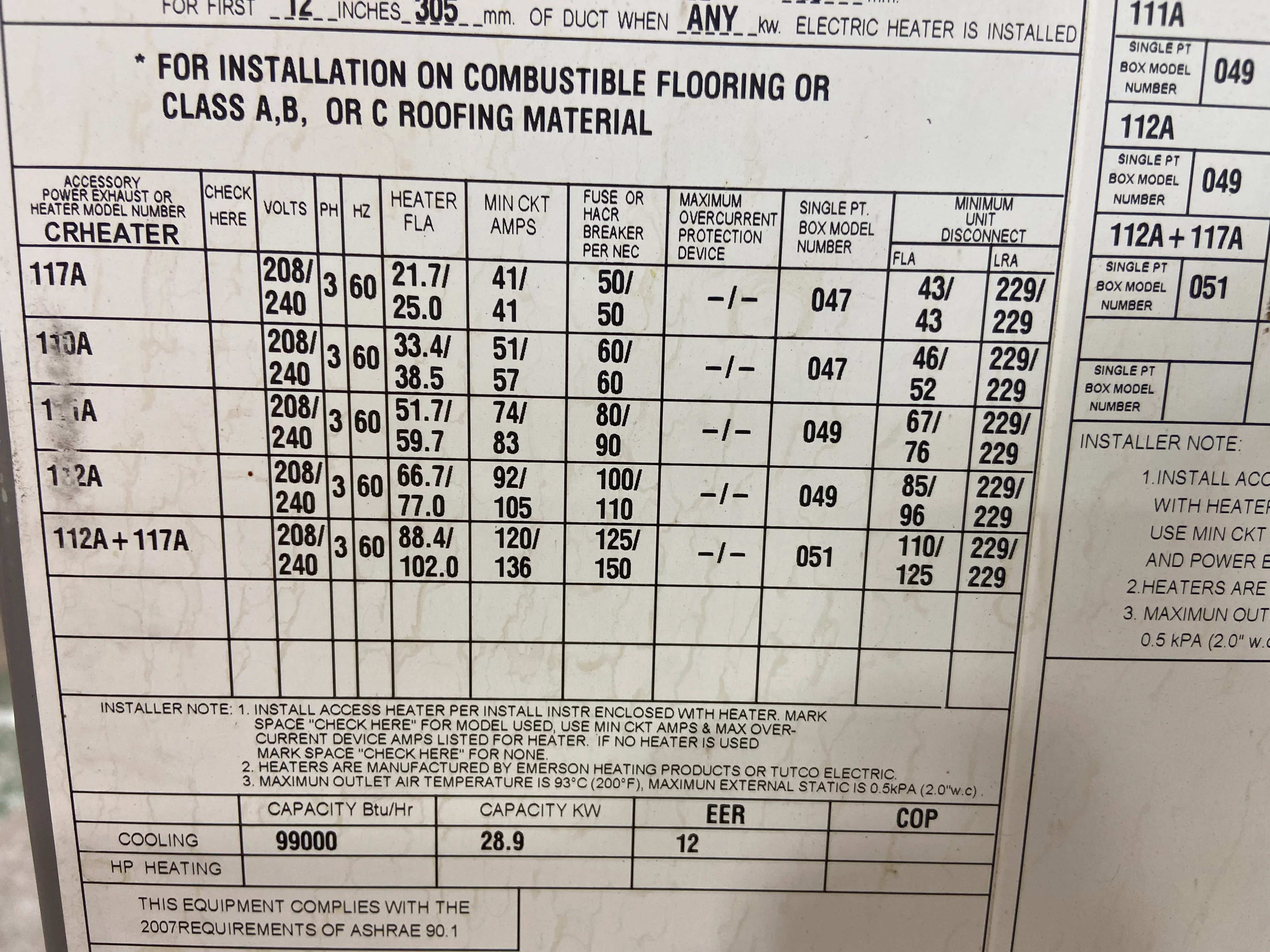 8.5TON CONVERTIBLE 2-STAGE ROOFTOP AC, 208-230/60/3 - Image 5