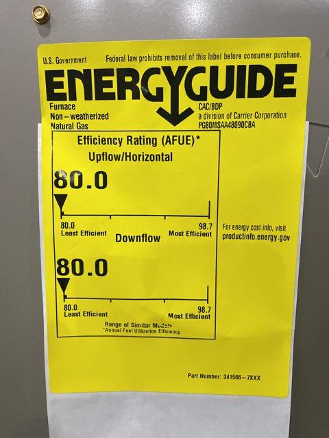 88,000 BTU Multiposition Gas Furnace 80%, 2 Ton SS Comm AC 17 SEER2 with 2 Ton Up/Down Cased A Coil - Image 5