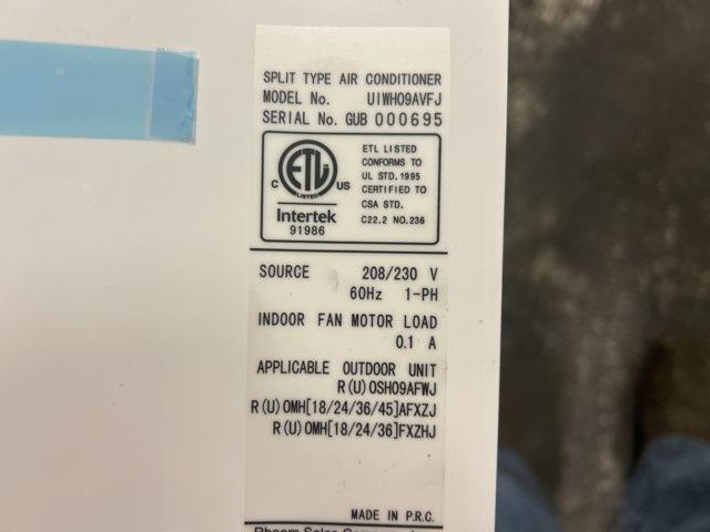9,000 BTU Multi-Zone Indoor Inverter Heat Pump Mini Split Unit, 23 SEER 208-230/60/1 R-410A - Image 5