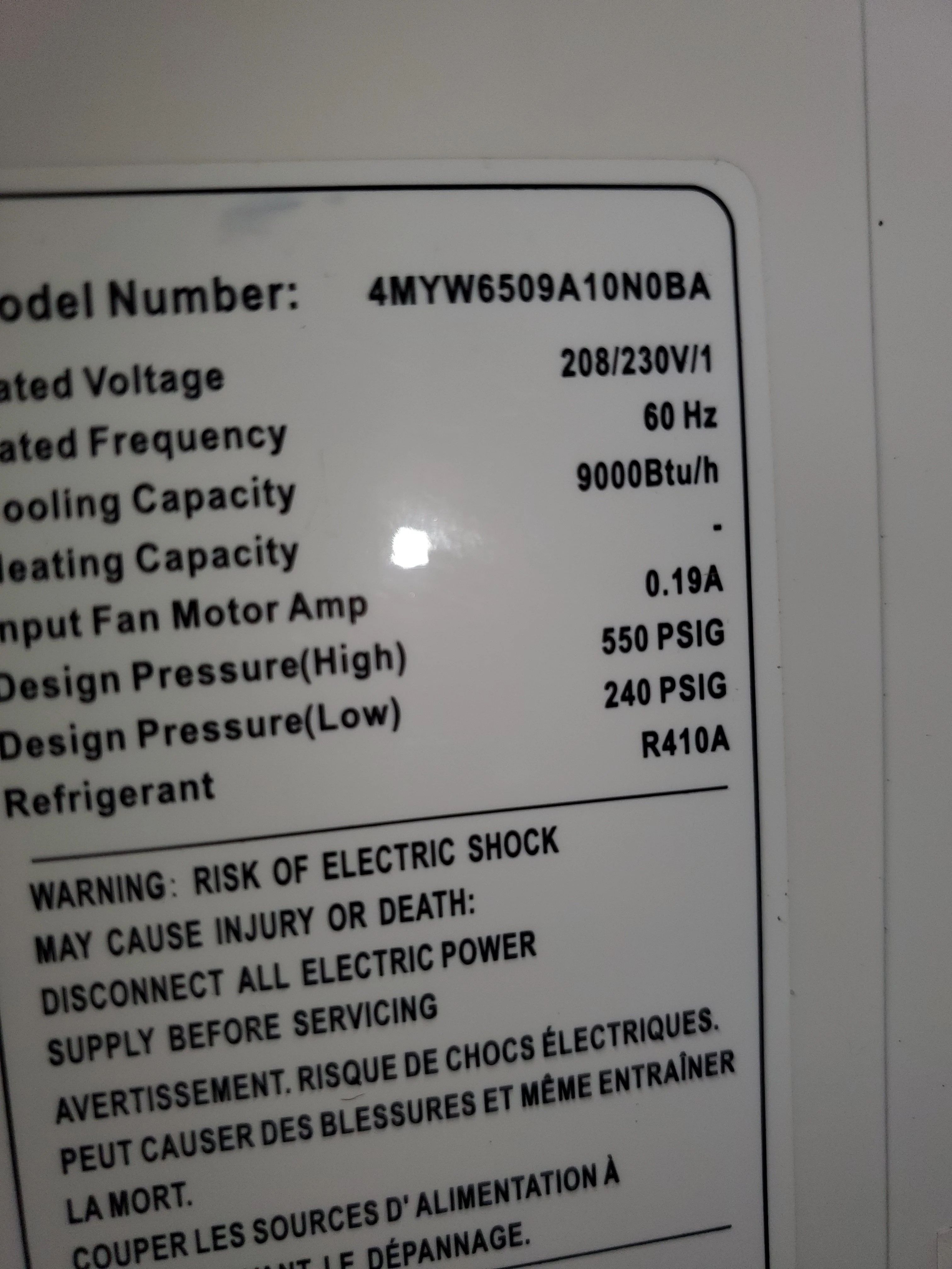 9,000 Btu Single Zone Mini Split AC Set 208-230/60/1 R-410A 16 Seer - Image 5