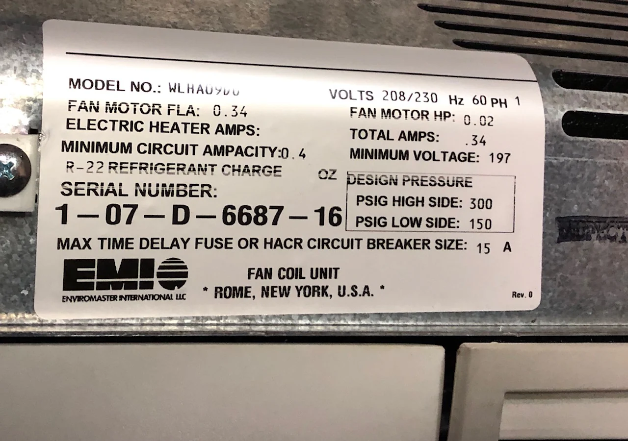 9,000 BTU AC/HP Indoor Wall Mount Mini Split Unit, 13 SEER 208-230/60/1 R-22 - Image 5
