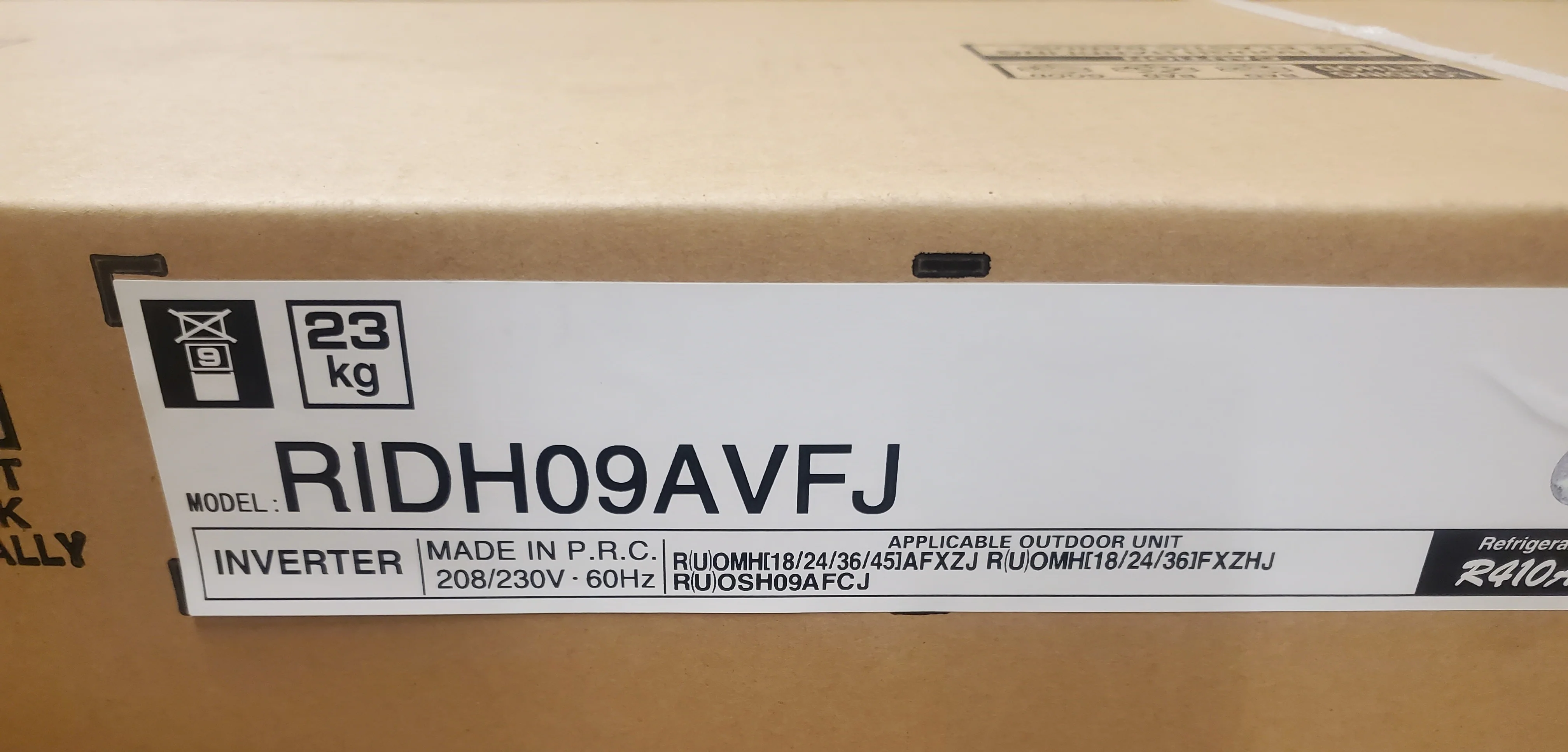 9,000 Btu 'Classic' Series Slim Duct Inverter ID Mini-Split Heat Pump , 21 Seer 208-230/60/1 R-410A - Image 7