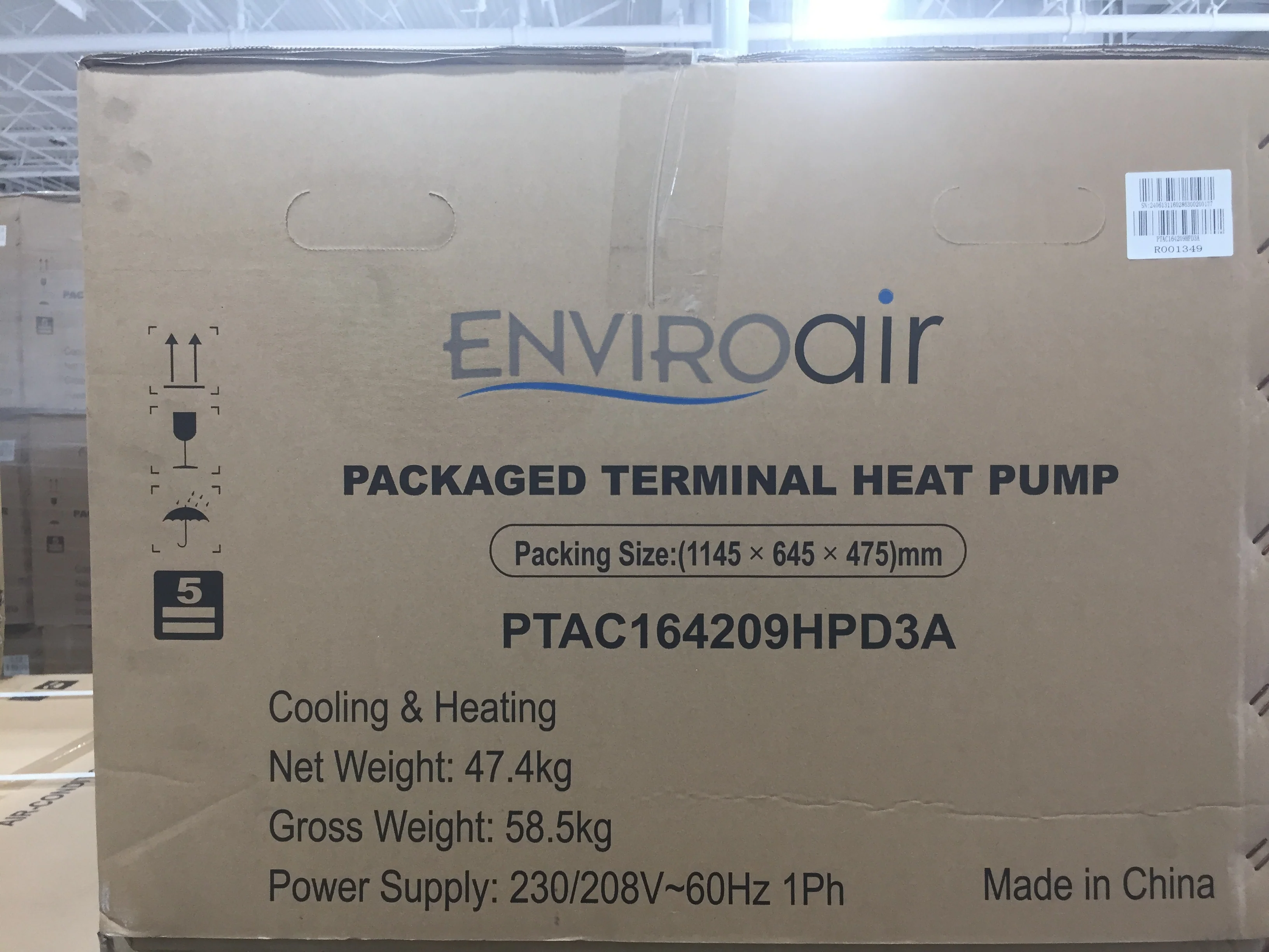 9,000 Btu High Efficiency Packed Terminal Heat Pump Unit With 3.5Kw, 208-230/60/1 Eer/Cop 11.3/3.4 - Image 4