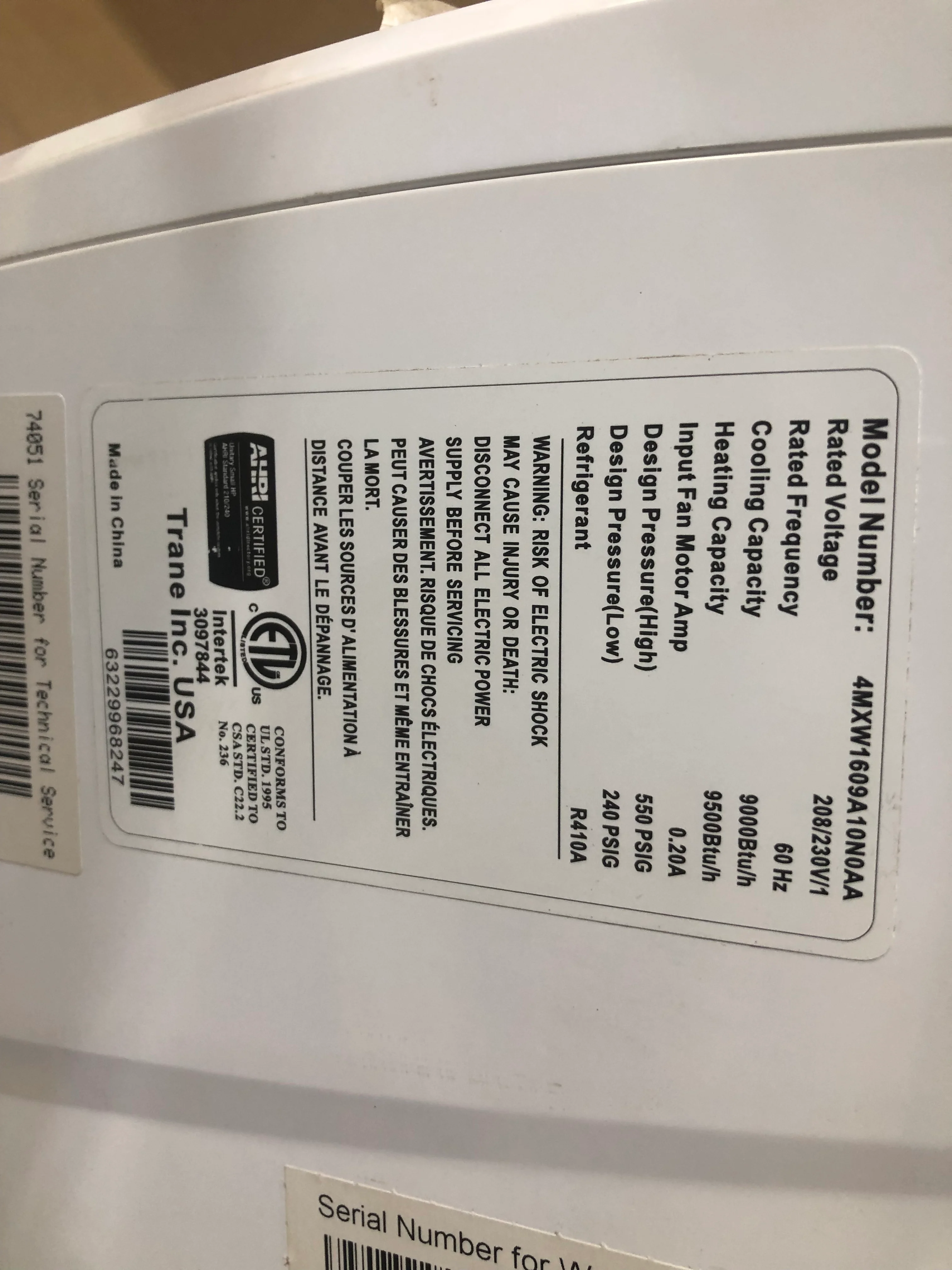 9,000 Btu Indoor High Wall Ductless Single Zone Mini-Split Heat Pump, 208-230/60/1 R-410A 16 Seer - Image 4
