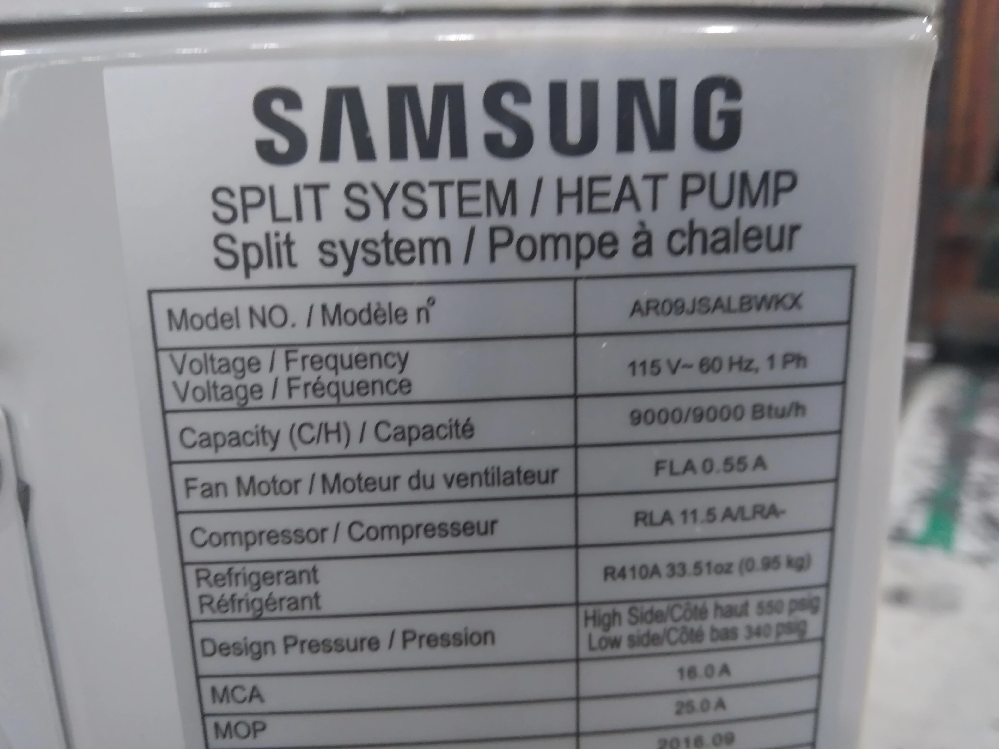 9,000 BTU Novus Series Single Zone Outdoor Mini-Split Heat Pump 115/60/1 20 Seer R-410A - Image 6