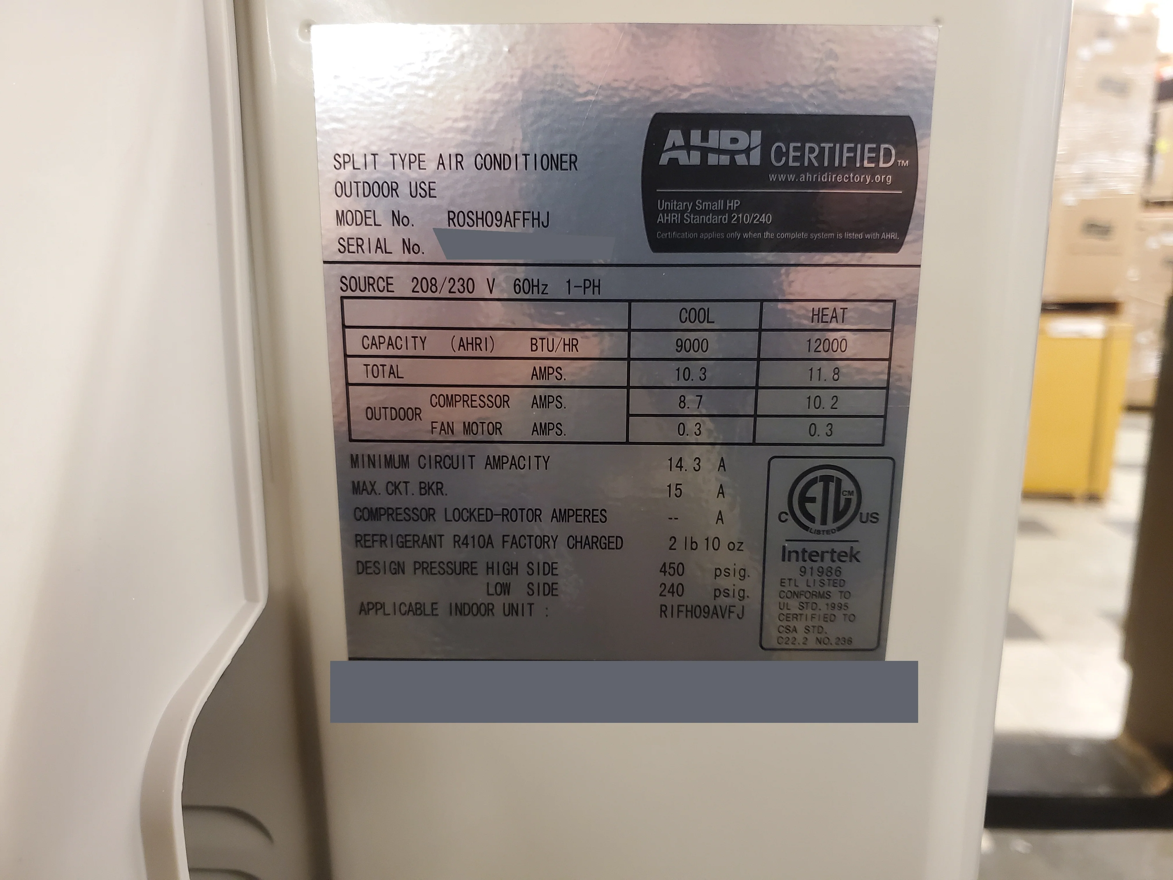 9,000 BTU Prestige Series Single-Zone Inverter Outdoor Mini-Split Heat Pump Unit - Image 5