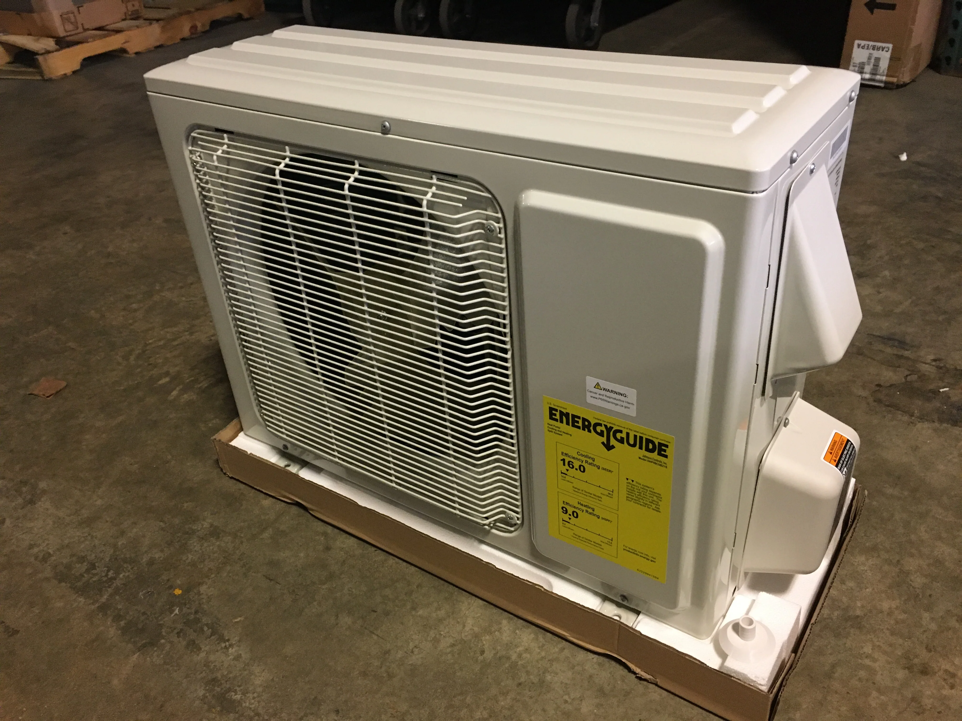 9,000 BTU Single-Zone Outdoor Heat Pump Mini Split Unit, 16 SEER 208-230/60/1 R410A