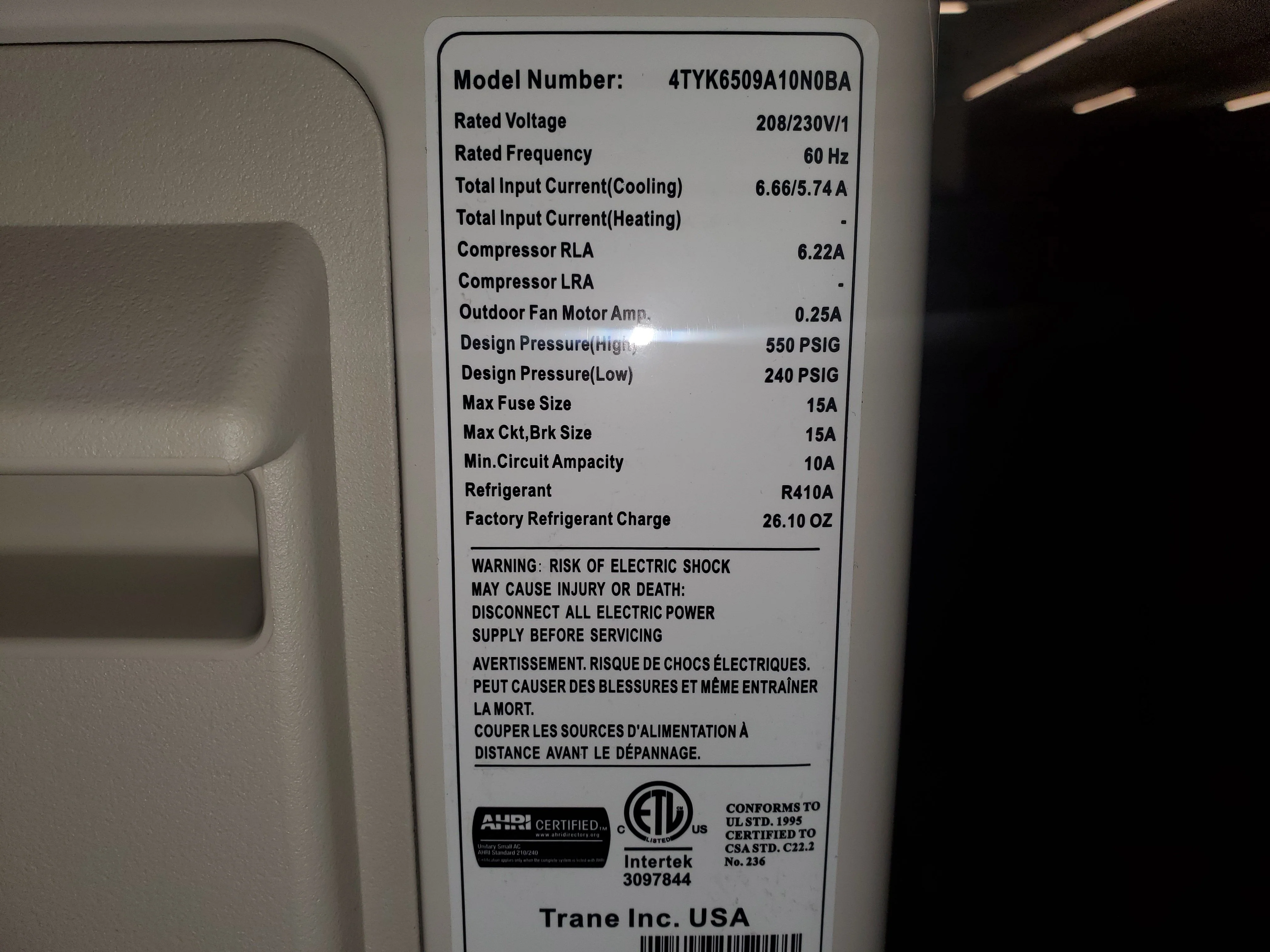 9,000 BTU Single-Zone Outdoor Mini-Split Inverter Air Conditioner Unit, 16 SEER 208-230/60/1 R-410A - Image 5