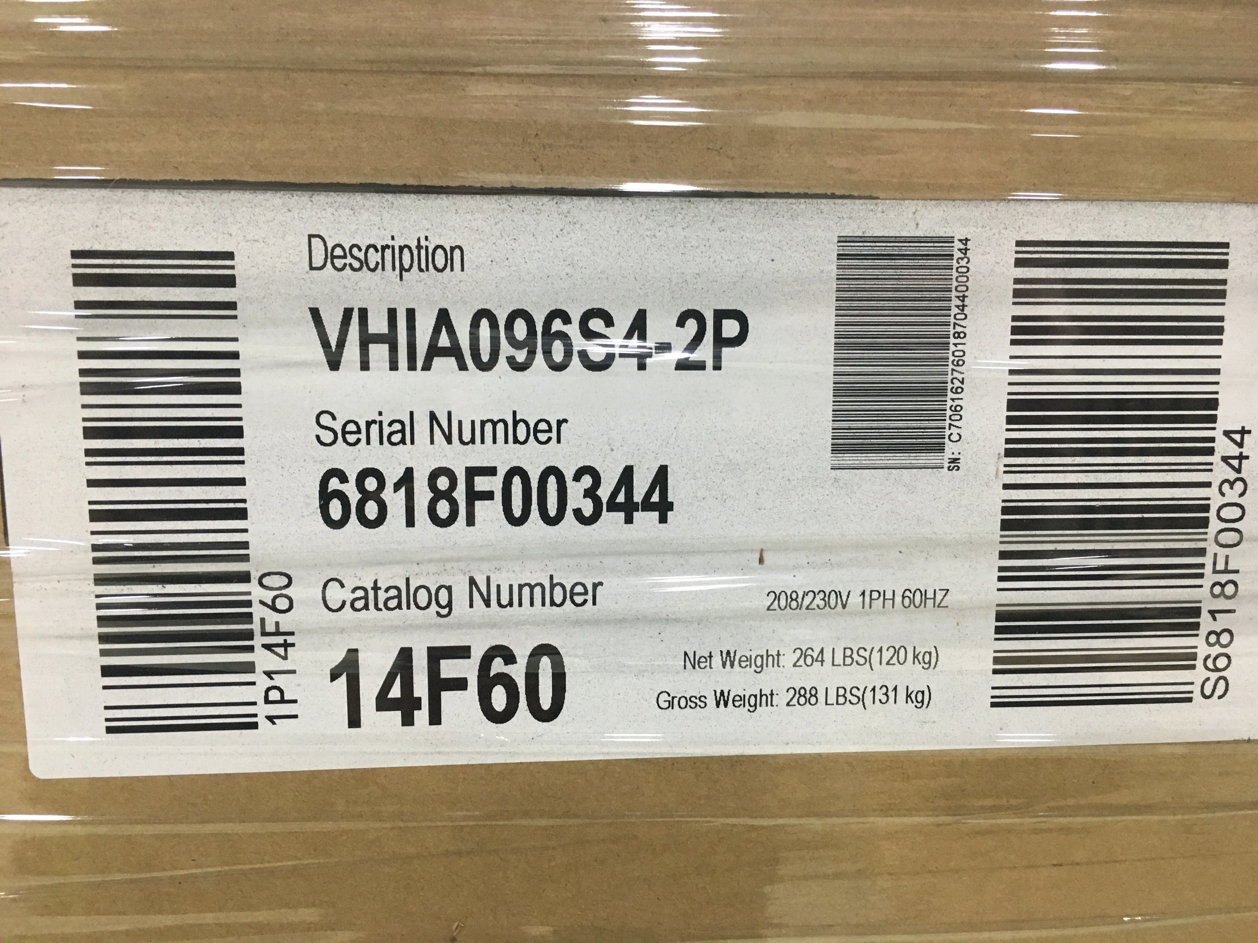 96,000 BTU Single-Zone High Static Indoor Heat Pump Unit, Seer 13 208-230/60/1 R-410A - Image 6