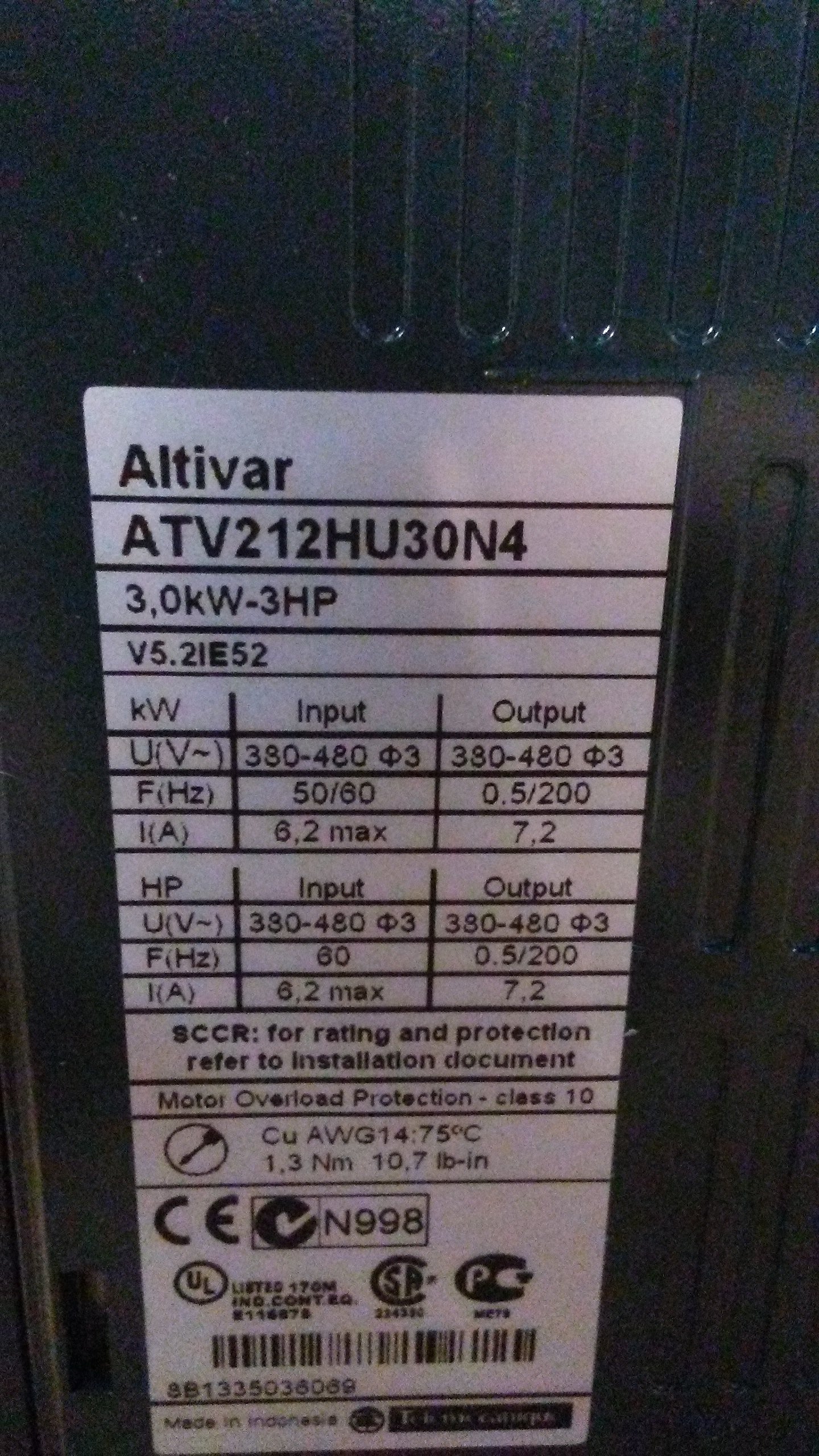 AC Variable Frequency Drive,380-480Vac,3-Phase,3Hp - Image 5