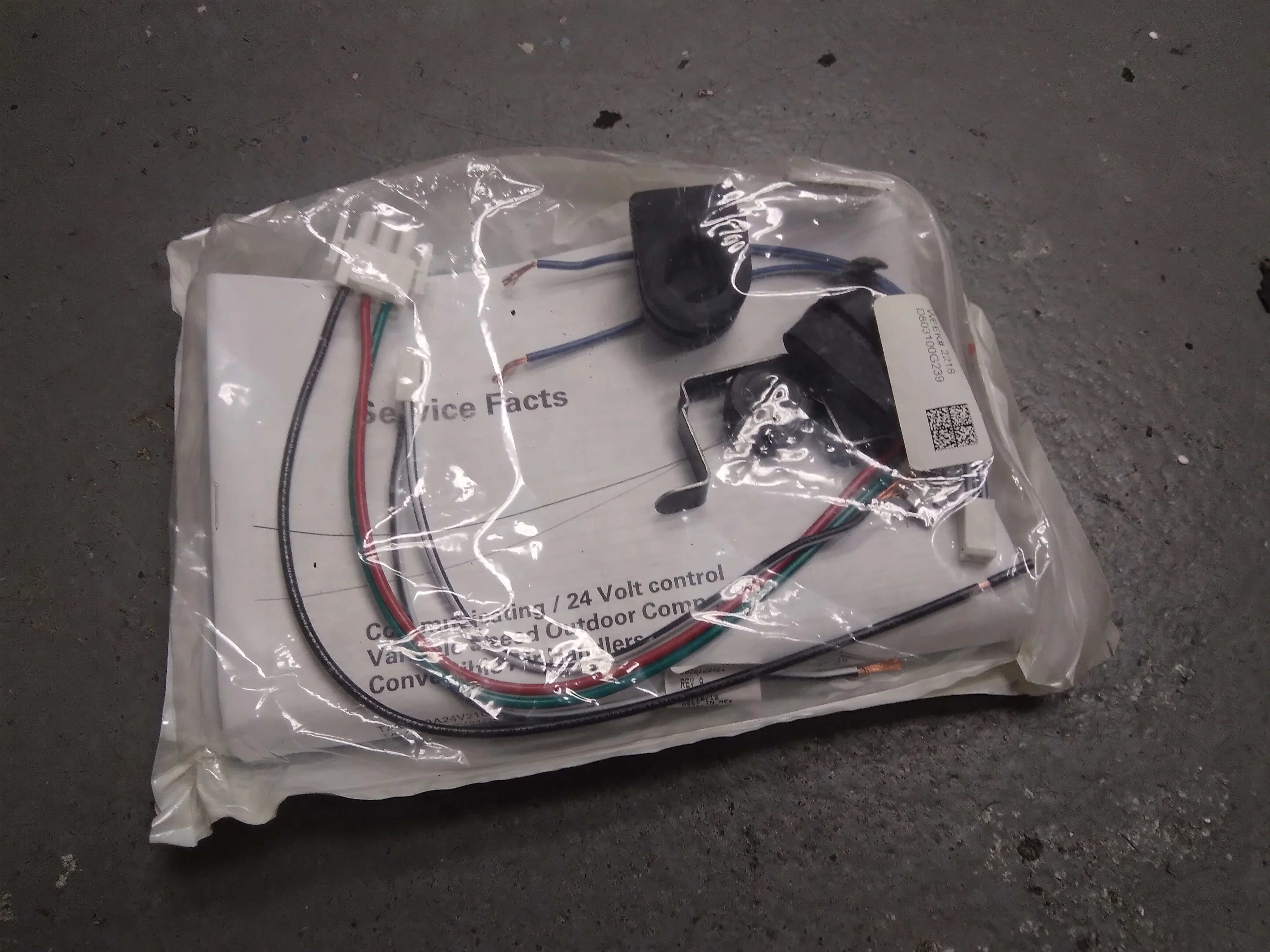 Accessory Bag For Communicating/24 Volt Control Variable Speed Outdoor Compatible Convertible Air Handlers
