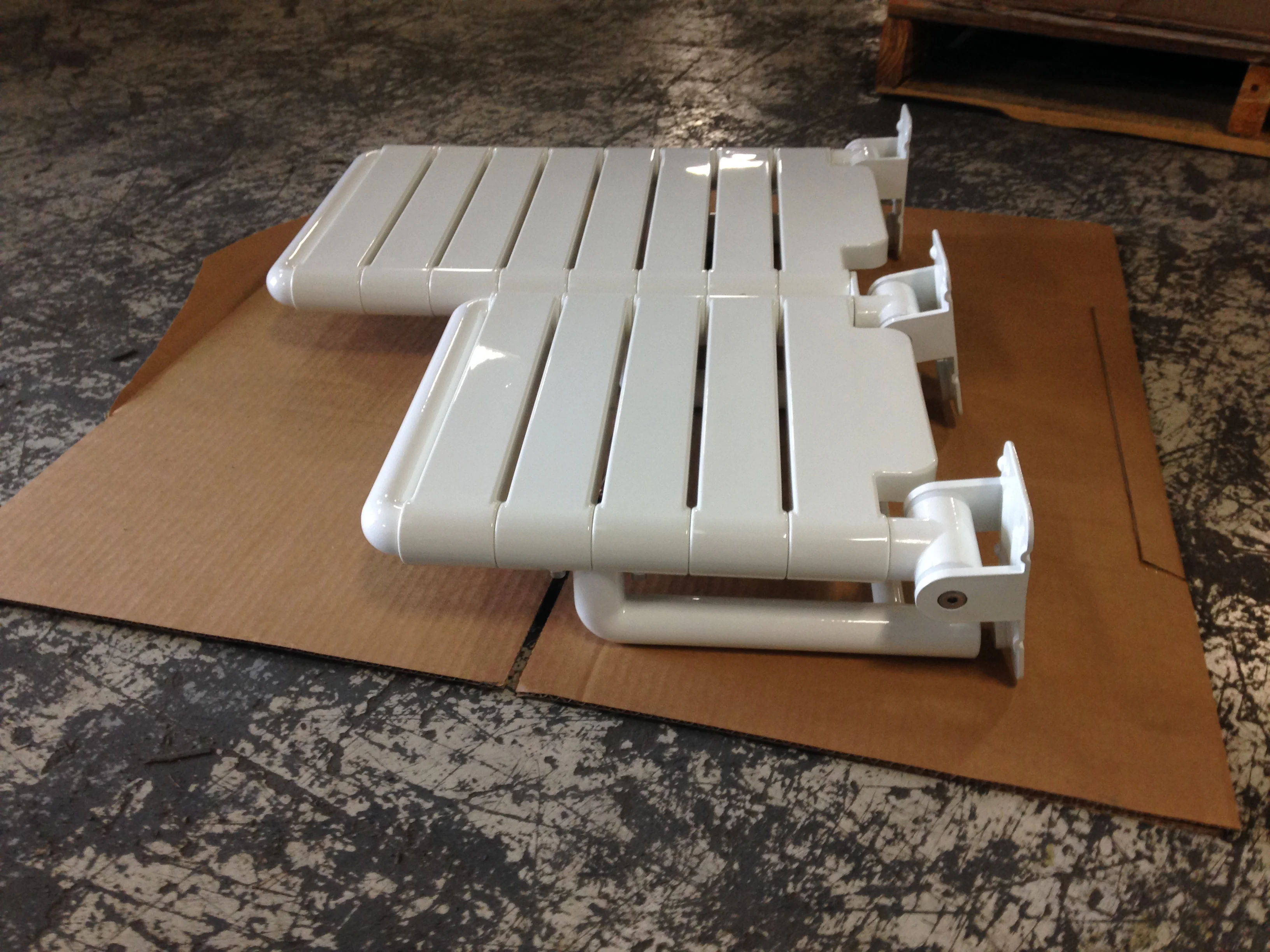 Ada Shower Seat Cantilevered Right Hand, White - Image 3