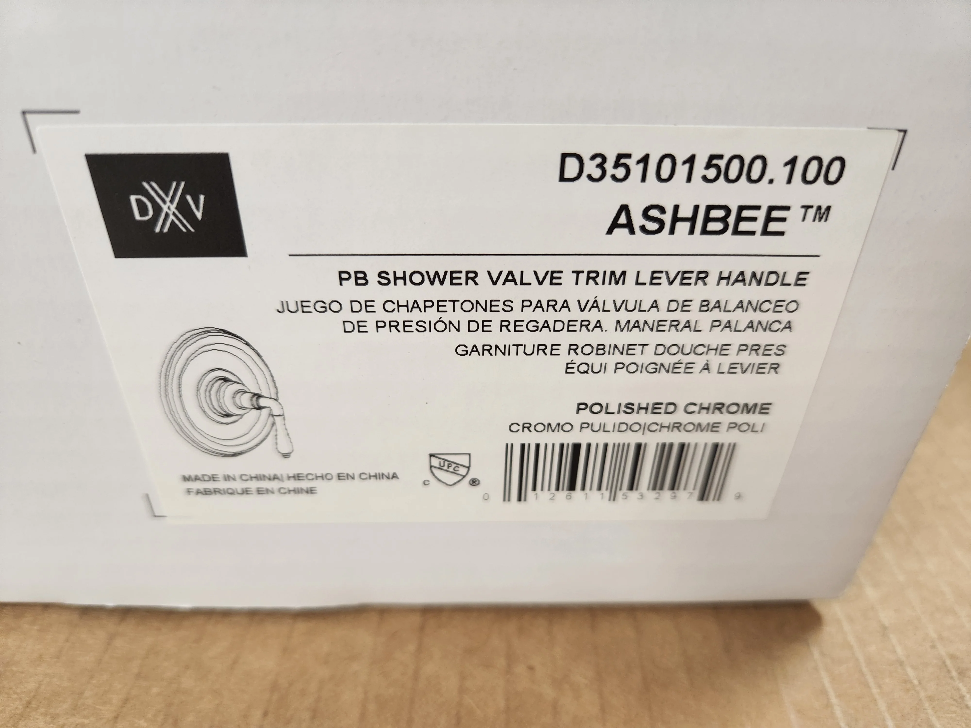 Ashbee Polished Chrome Pb Shower Valve Trim Lever Handle - Image 4
