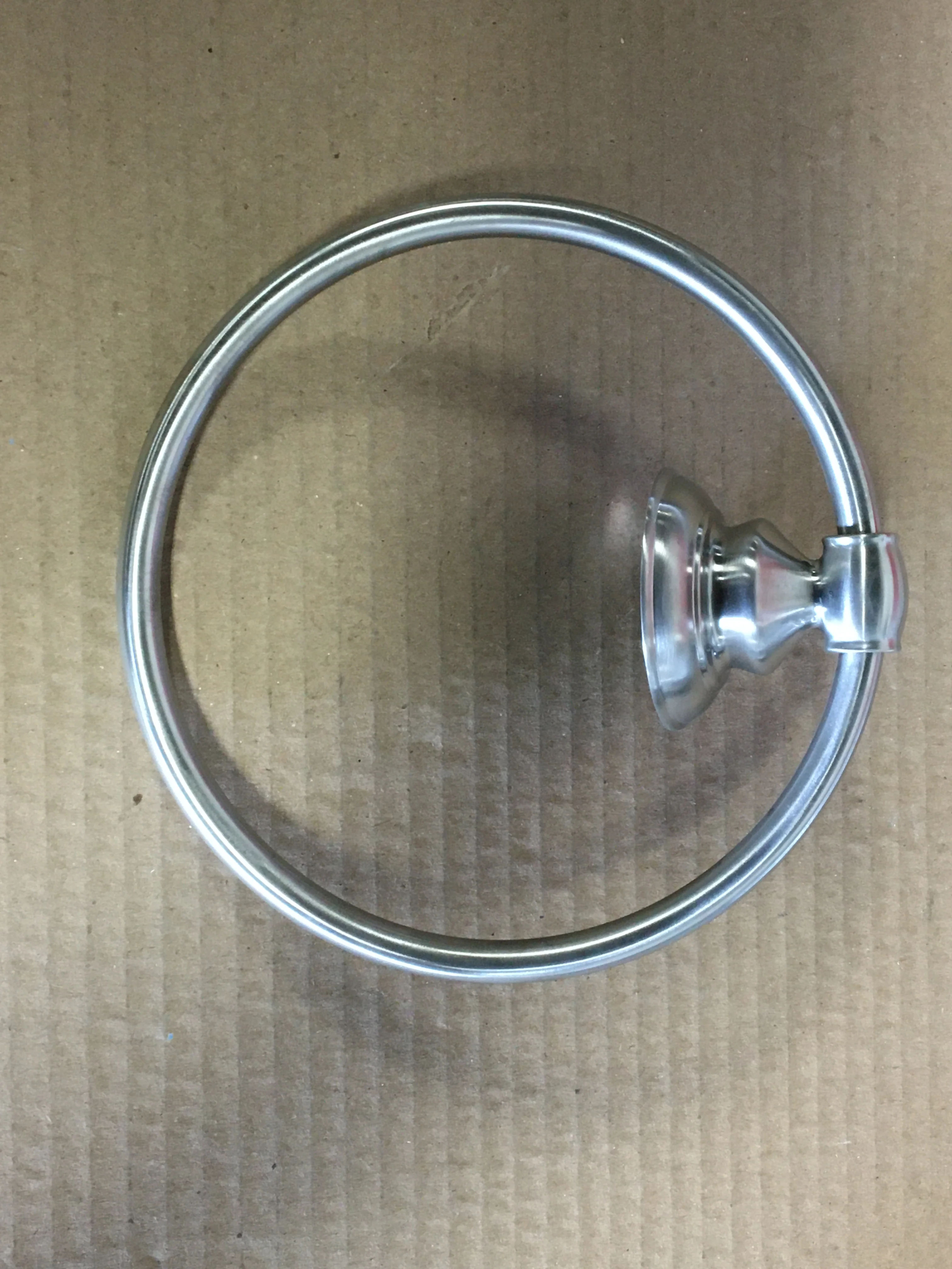 Beasley Round Closed Towel Ring In Brushed Nickle