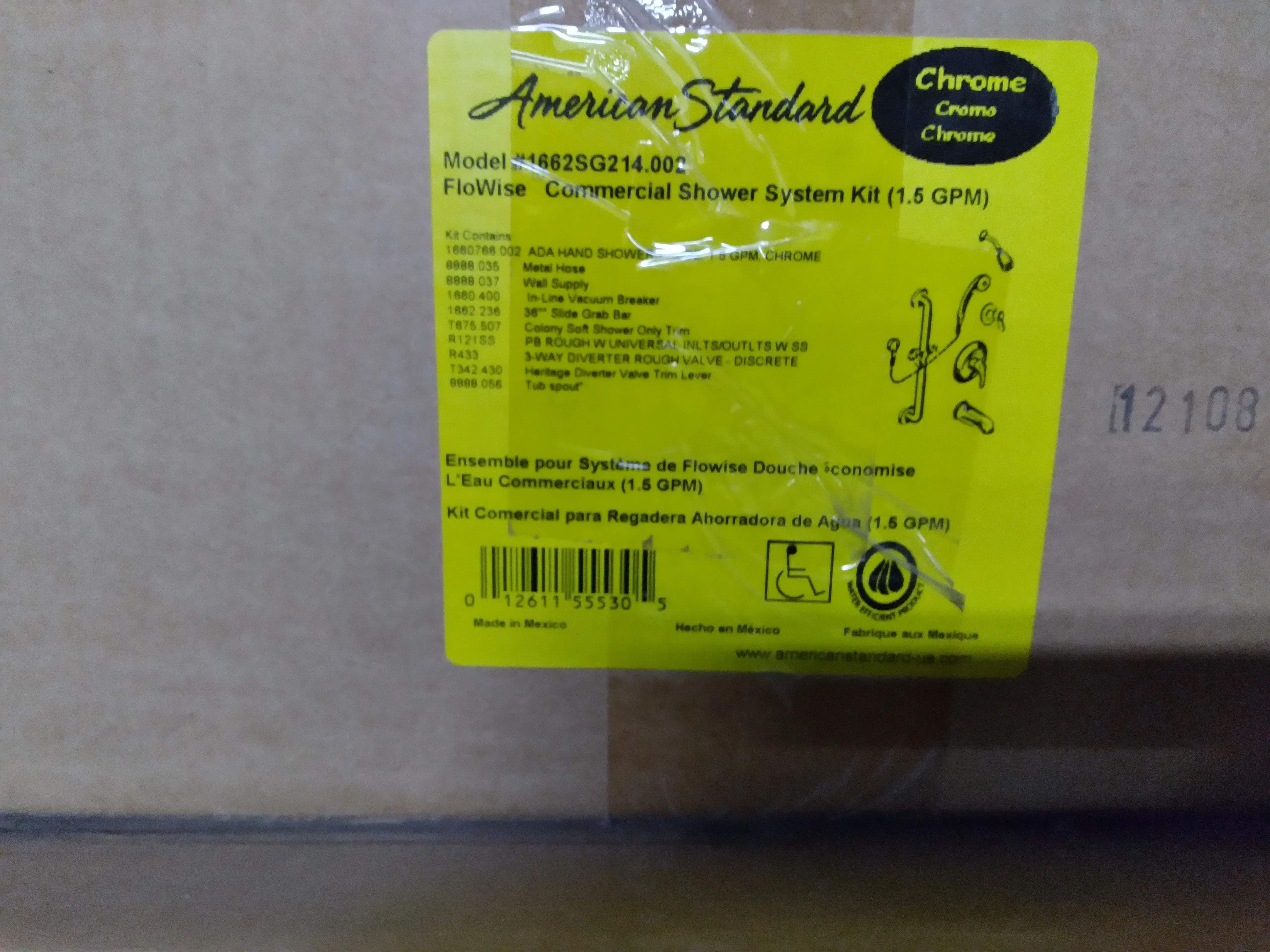 Commercial Shower System Kit; 1.5 GPM, Chrome - Image 2
