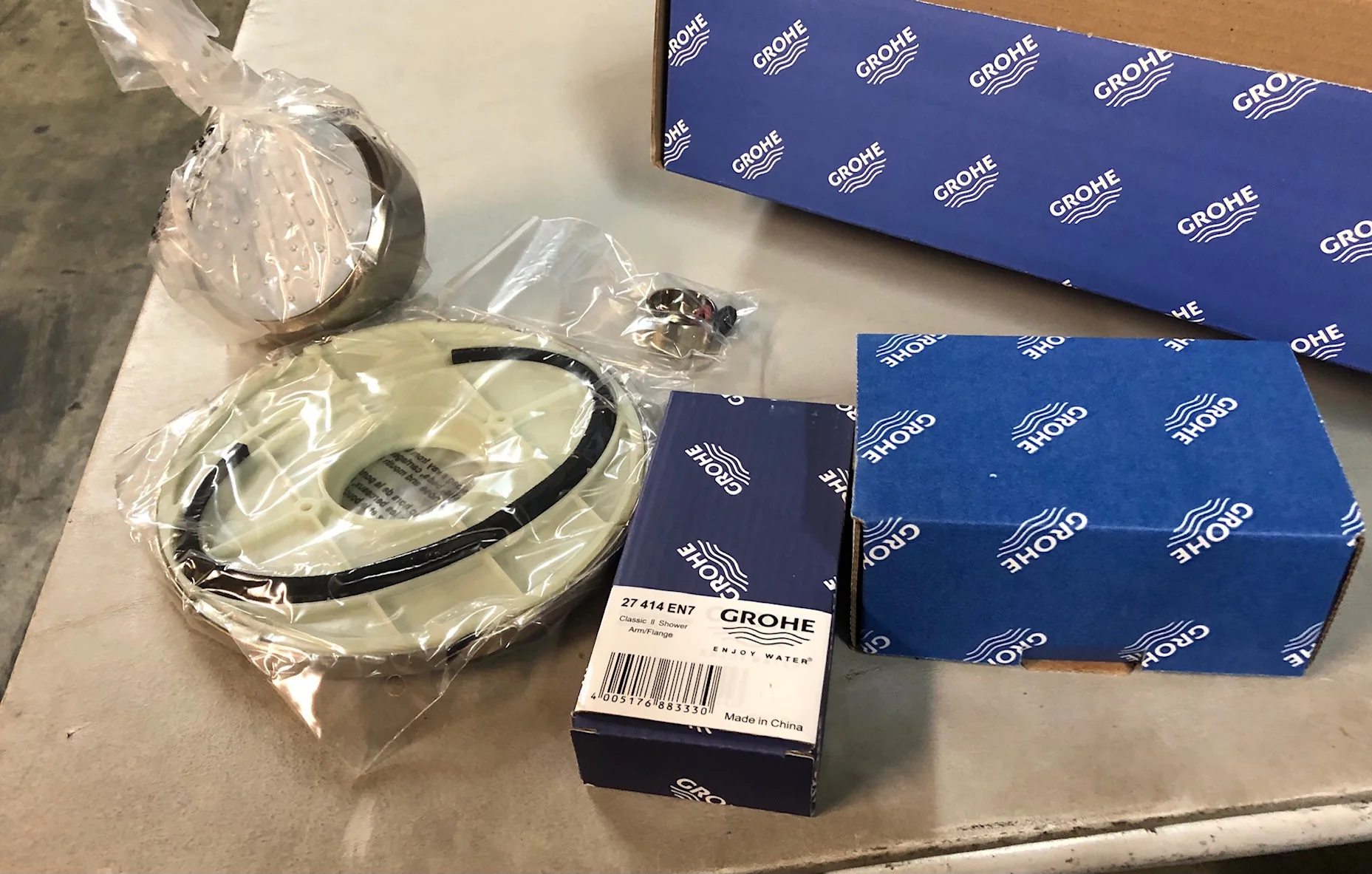 Concetto Brushed Nickel Shower Trim Kit; Less Valve - Image 2