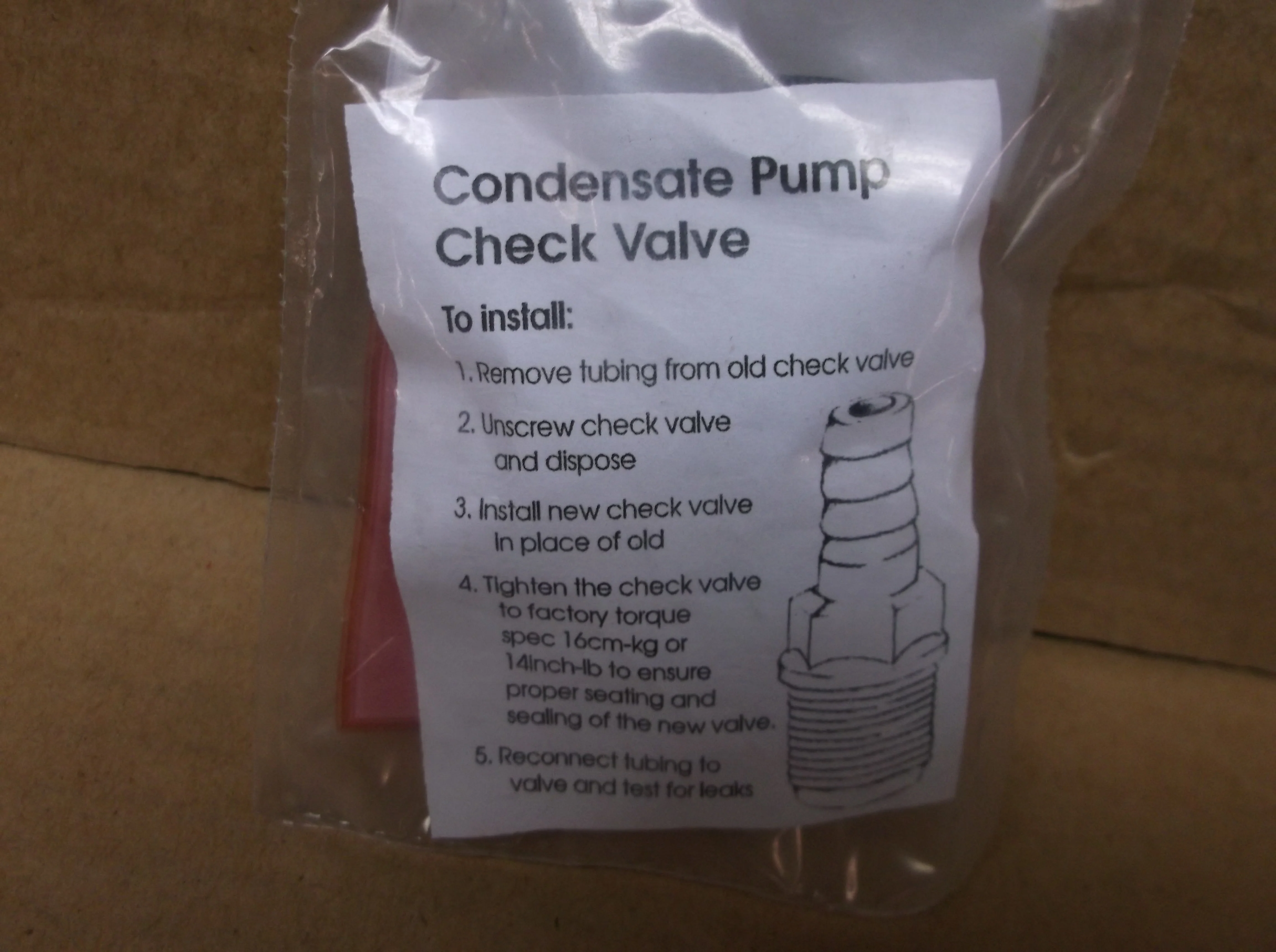 CONDENSATE PUMP CHECK VALVE - Image 2